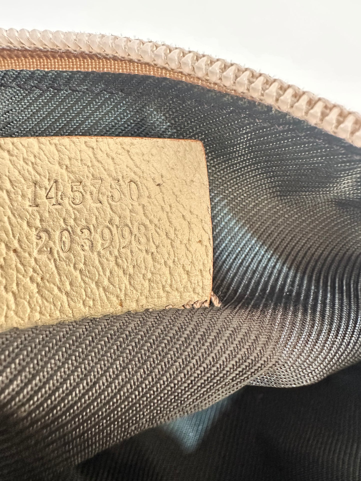 Gucci Beige GG Canvas and Leather Abbey D-Ring Pochette Bag