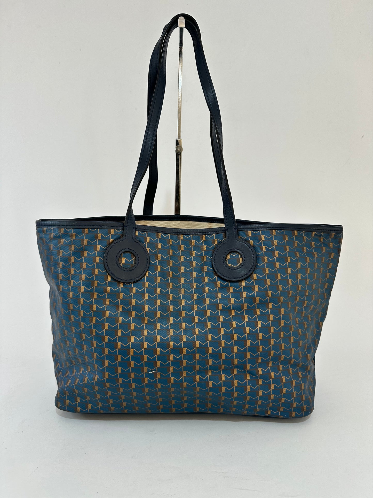 Moynat Blue Monogram Coated Canvas and Leather Oh! Ruban Tote