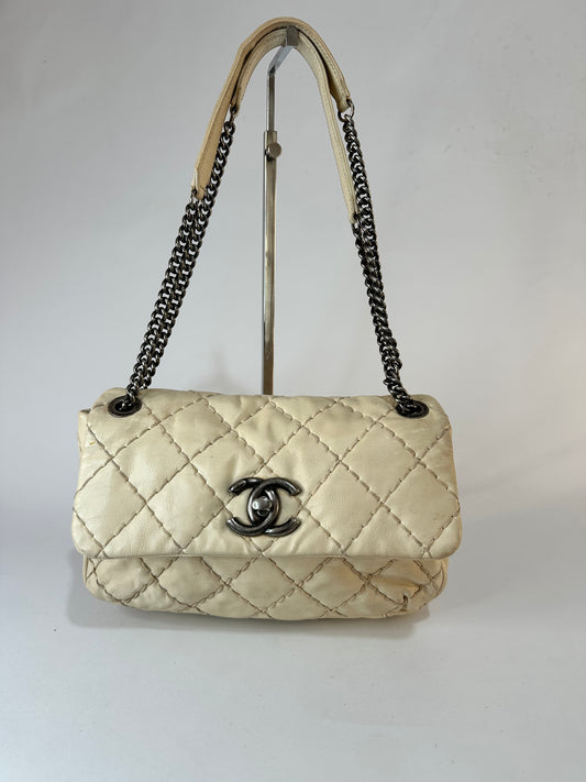 CHANEL
Calfskin Love Me Tender Flap Bag White