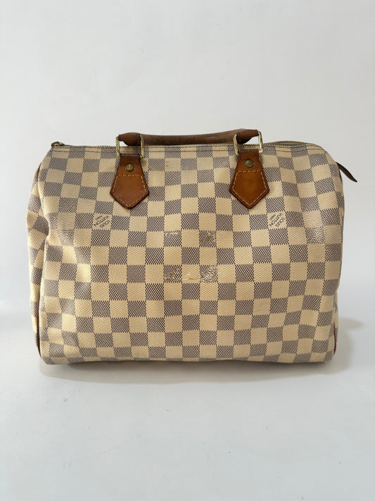 LOUIS VUITTON Damier Azur Speedy 30