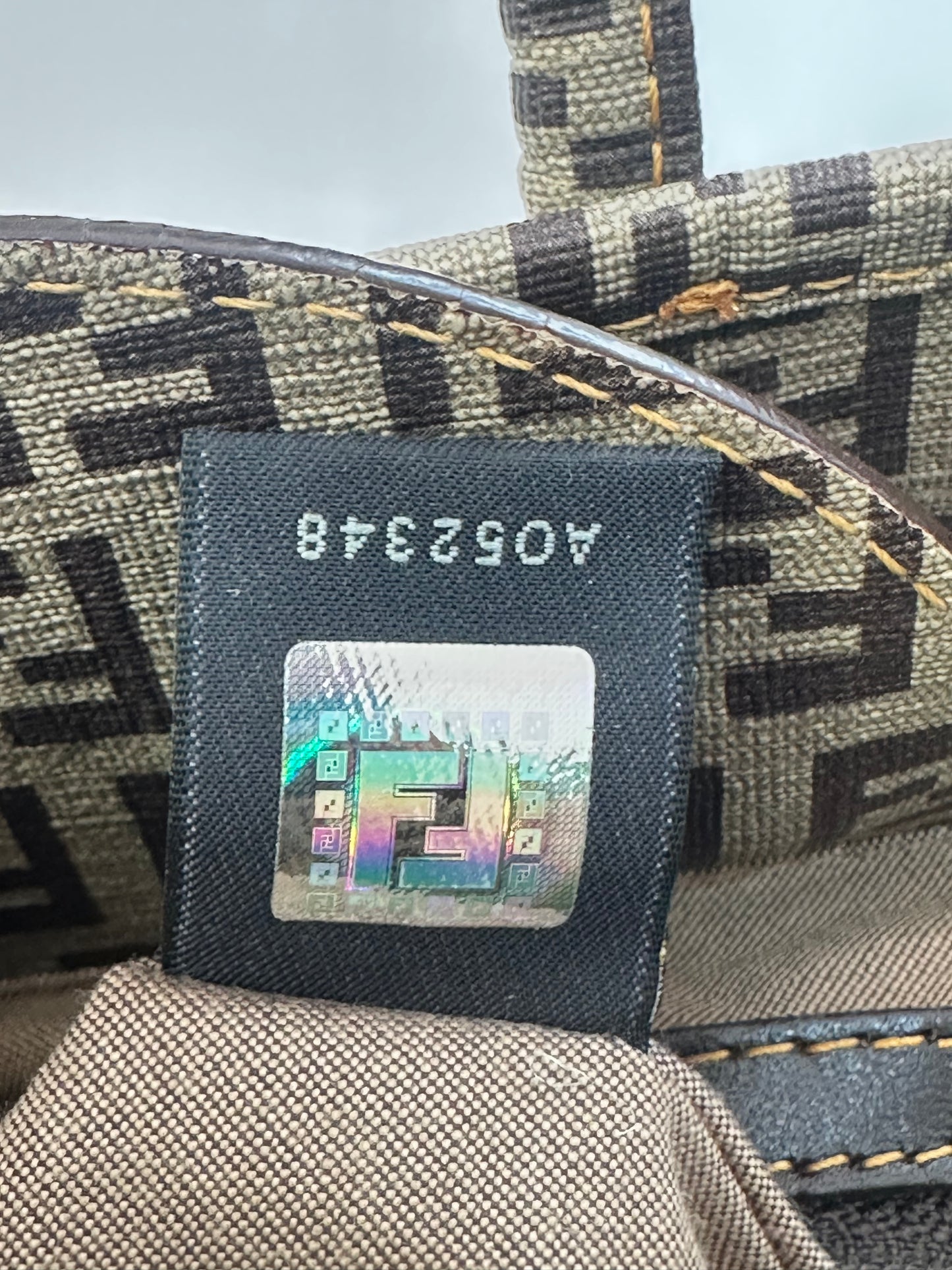 Fendi Zucchino Nylon and Spalmati Pillow Tote