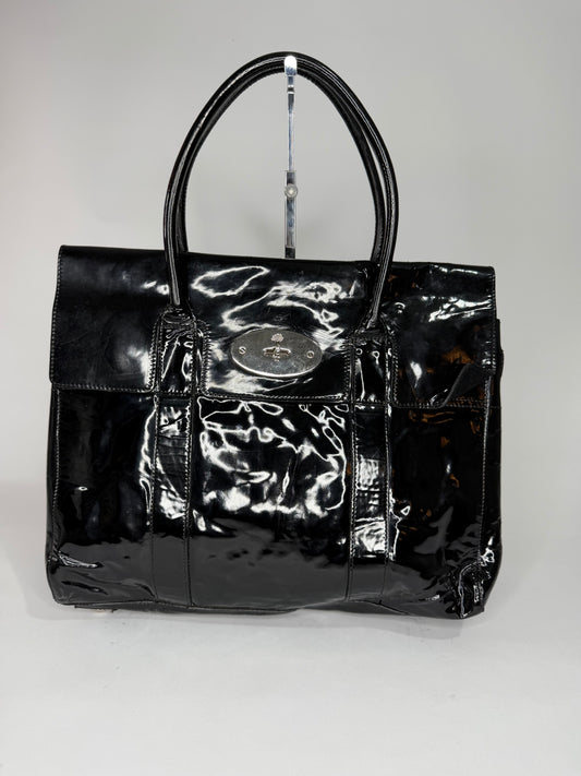 MULBERRY
Black Patent Leather Bayswater Bag