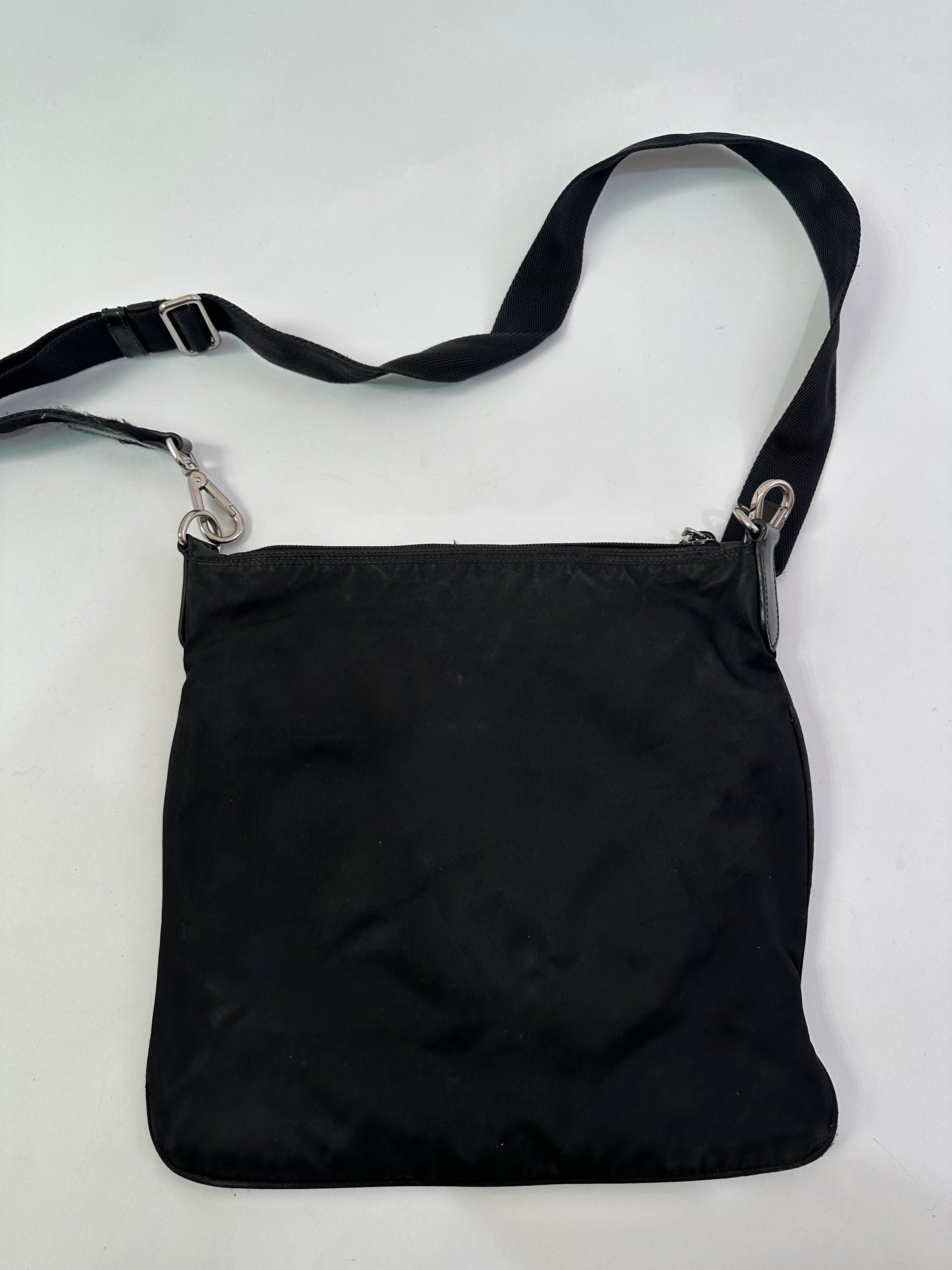 PRADA Tessuto Nylon Crossbody Bag Black