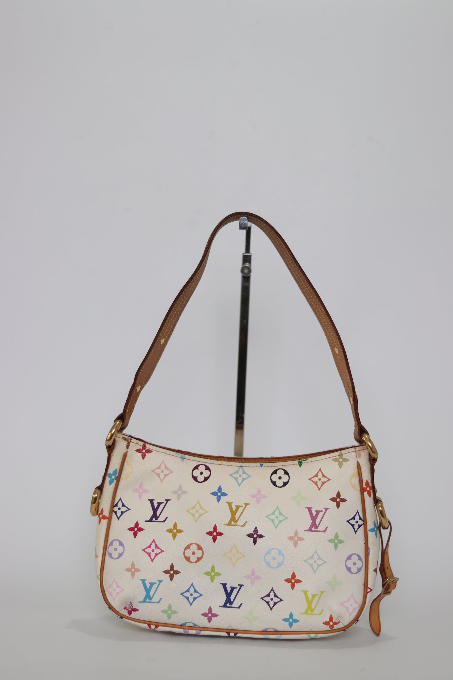 LOUIS VUITTON White Monogram Multicolore Canvas Lodge PM Shoulder Bag