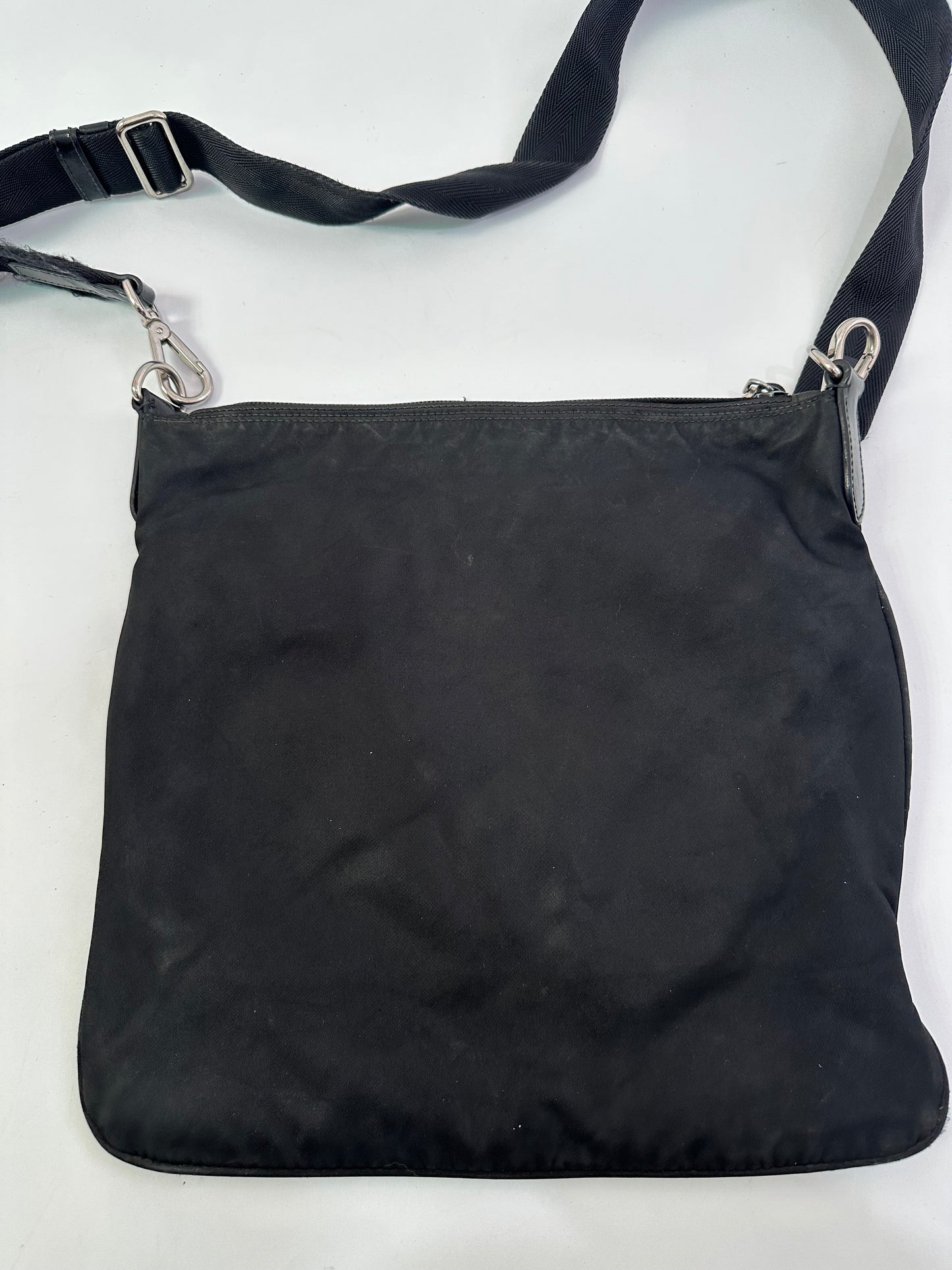 PRADA Tessuto Nylon Crossbody Bag Black