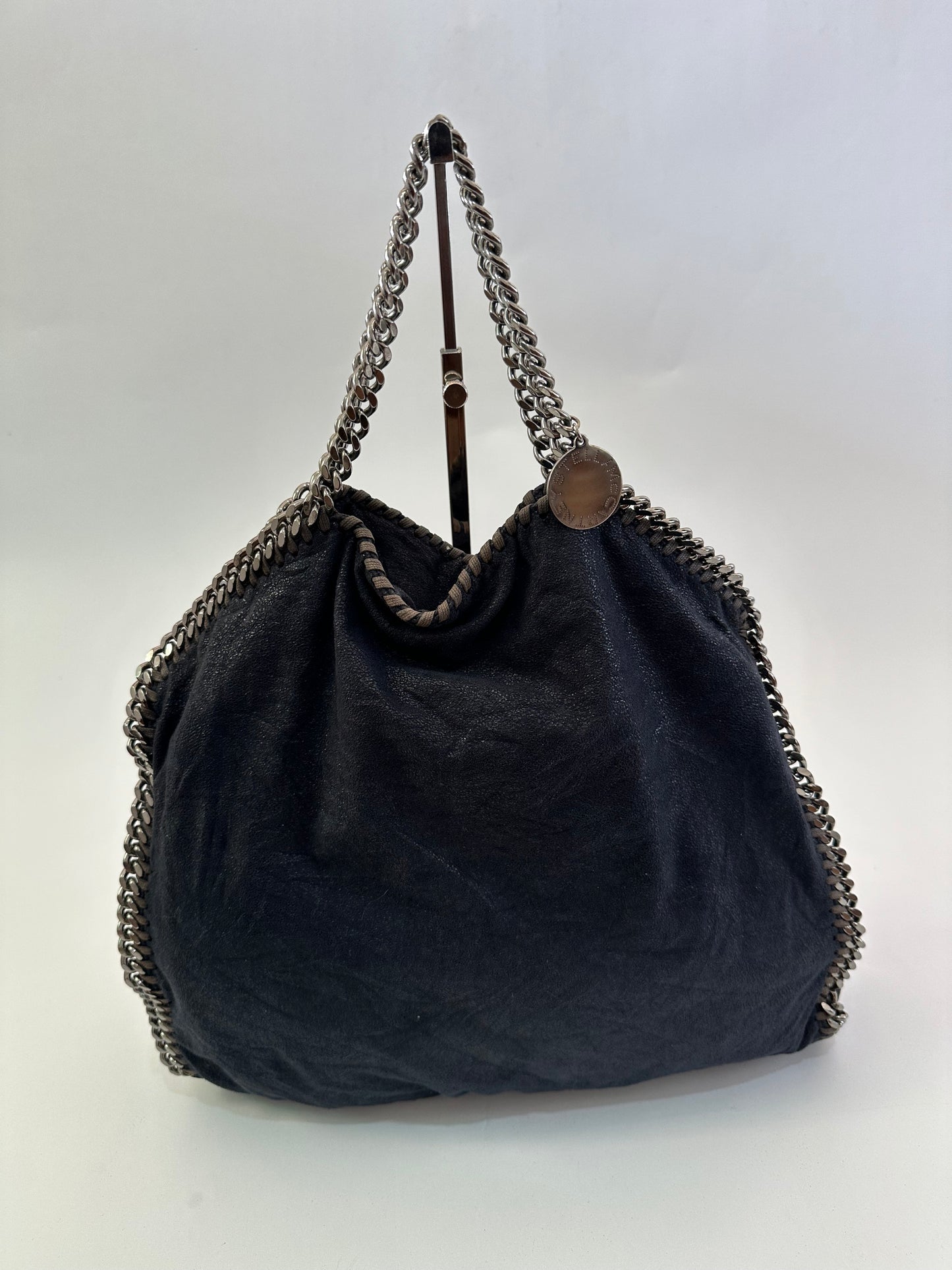 Stella McCartney Navy Blue Faux Leather Small Falabella Tote