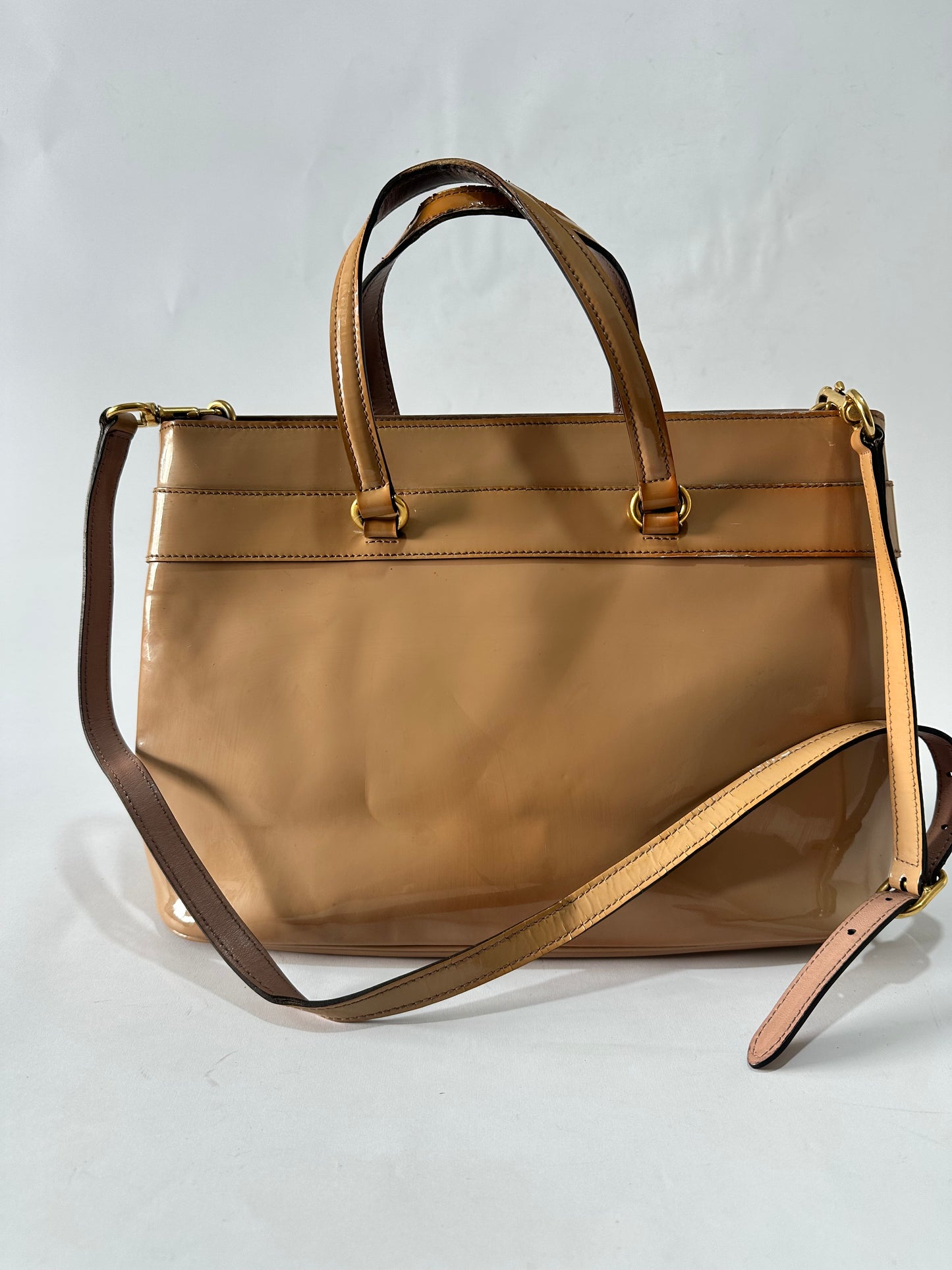 Gucci Old Rose Patent Leather Bright Bit Tote