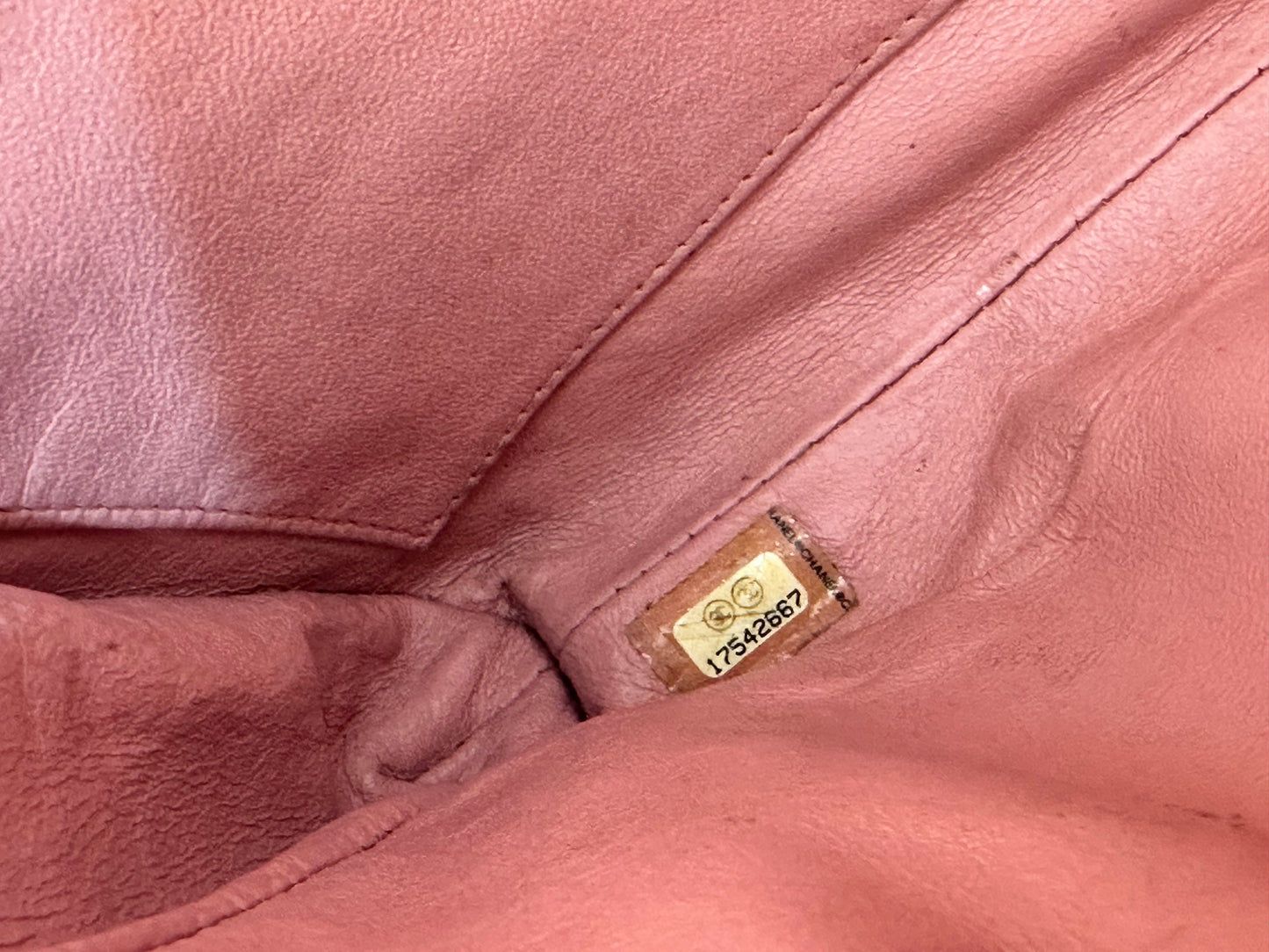 Chanel Beige Quilted Patent Leather Classic Flap Shoulder Bag