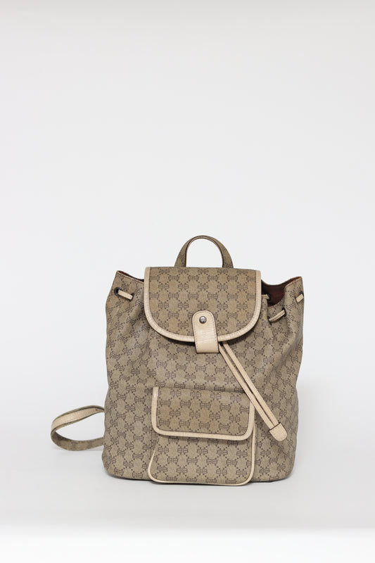 VINTAGE BALENCIAGA Unisex Beige Canvas Backpack