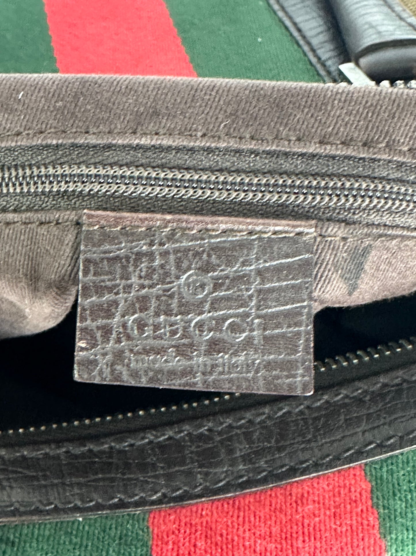 GUCCI
Monogram Vintage Web Mini Boston Dark Brown