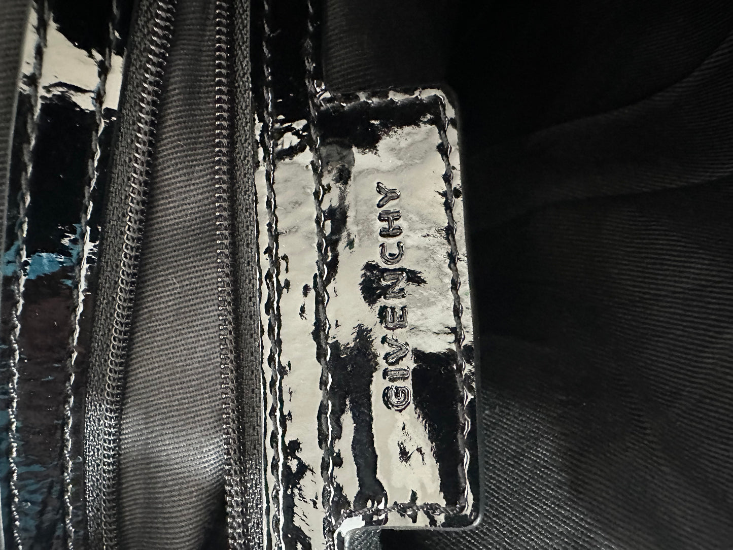 Givenchy Black Patent Leather Hobo