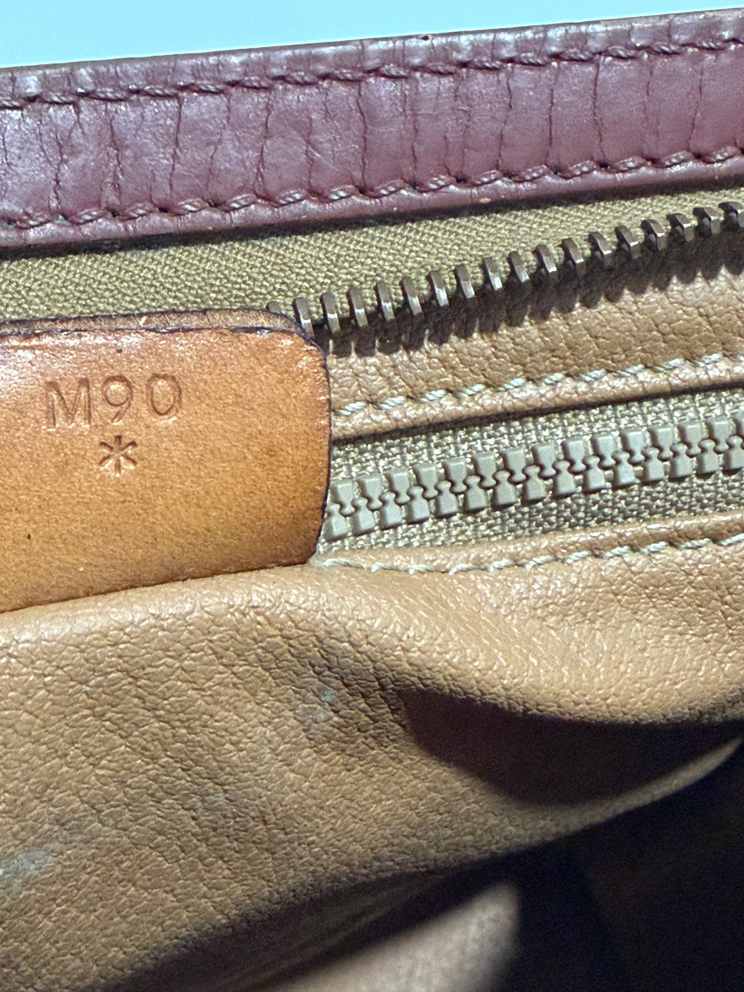 Celine Vintage Macadam Chain Clutch / Crossbody Bag Brown PVC & Leather
