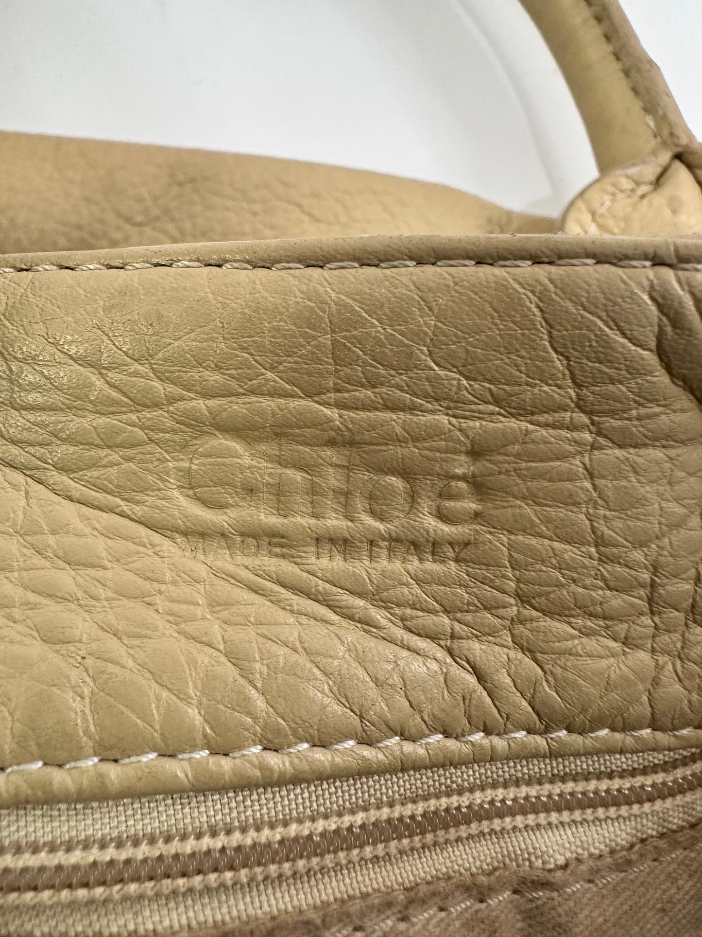 Chloe Beige Leather Medium Paddington Satchel
