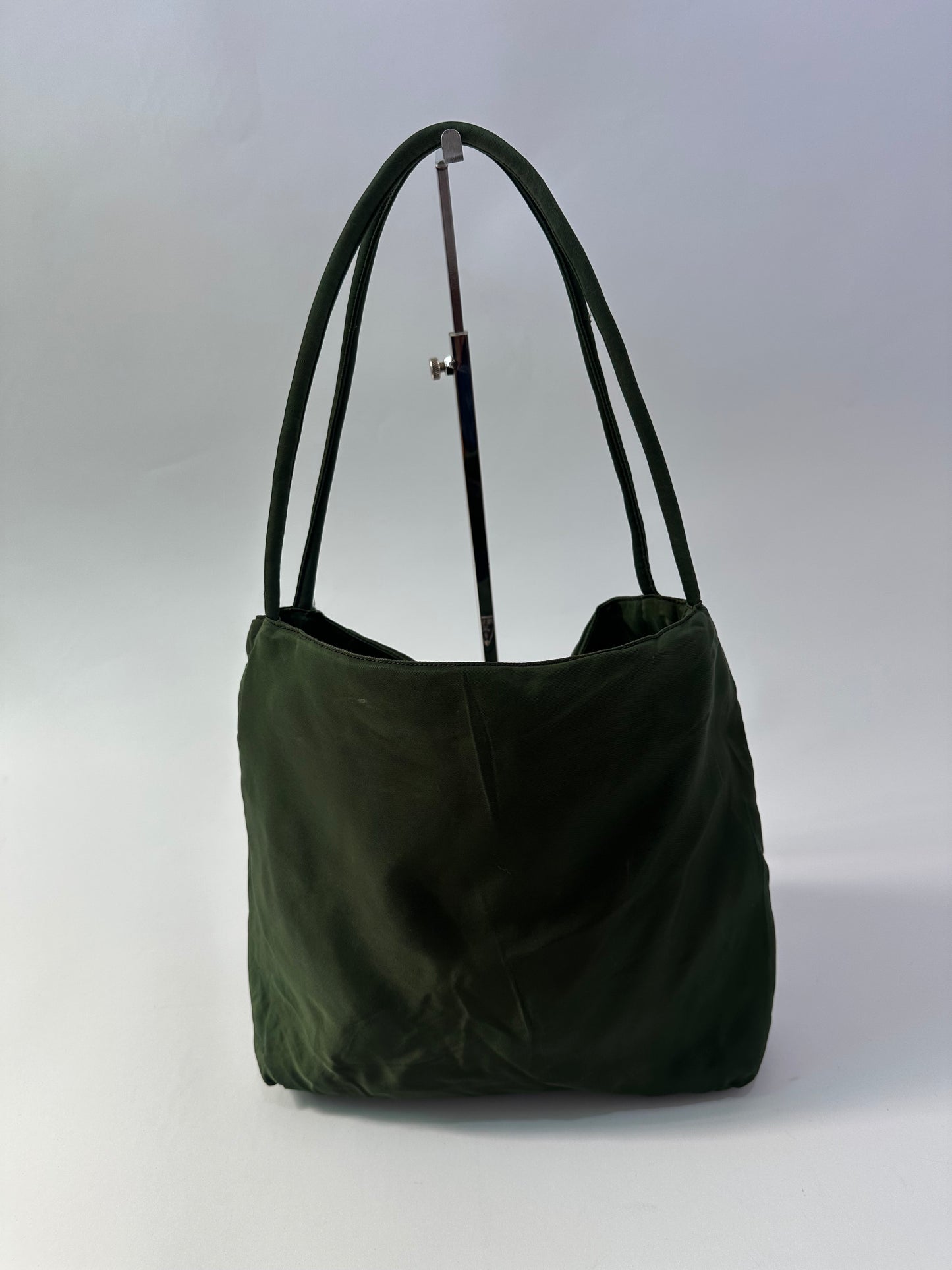 Prada Green Nylon Tote Bag