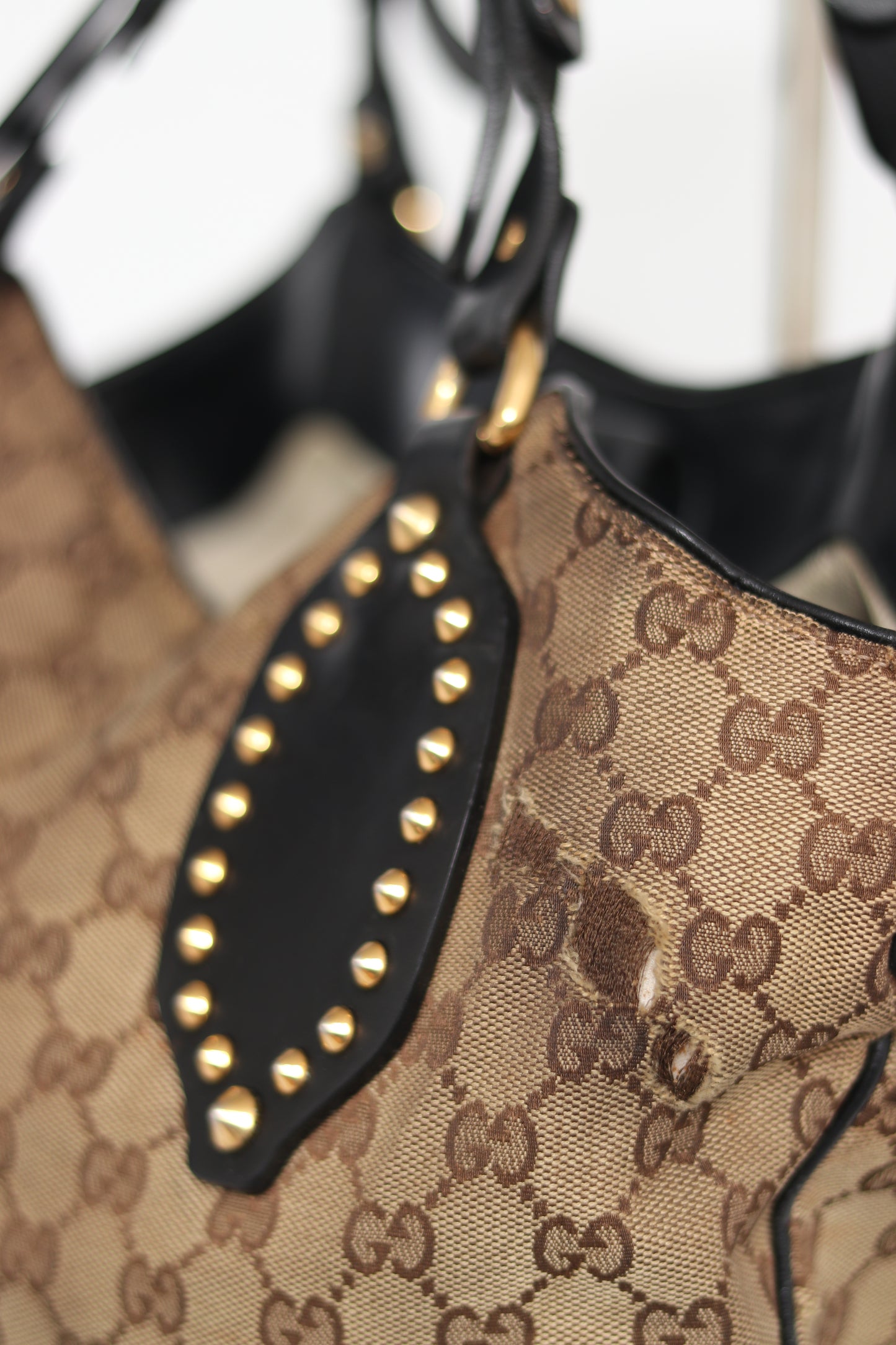 Gucci
GG Canvas Studded Hobo