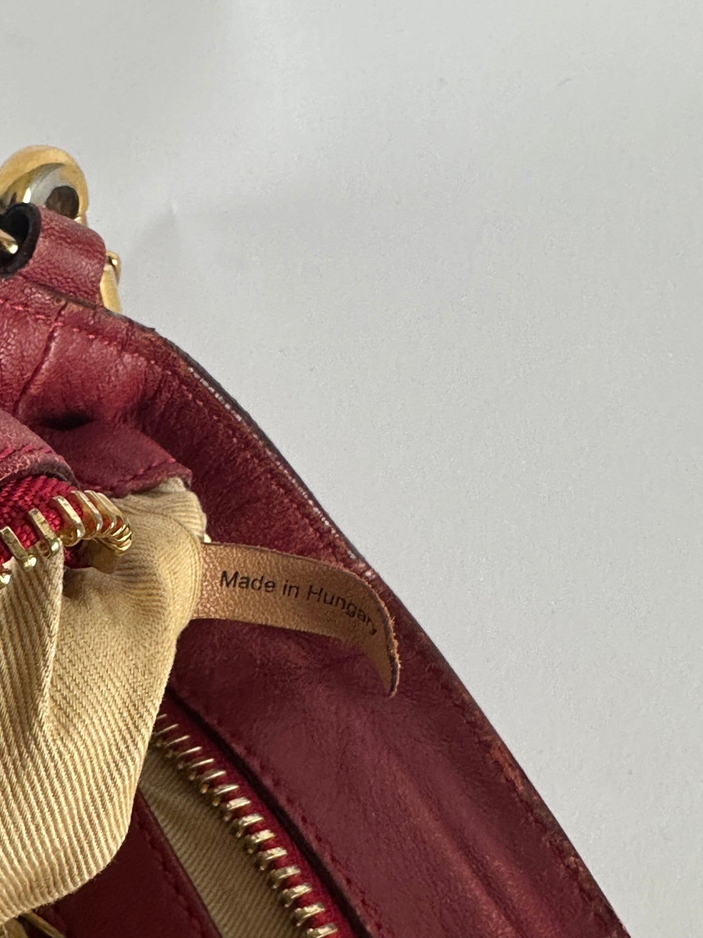 CHLOE Calfskin Small Ethel Satchel Burgundy