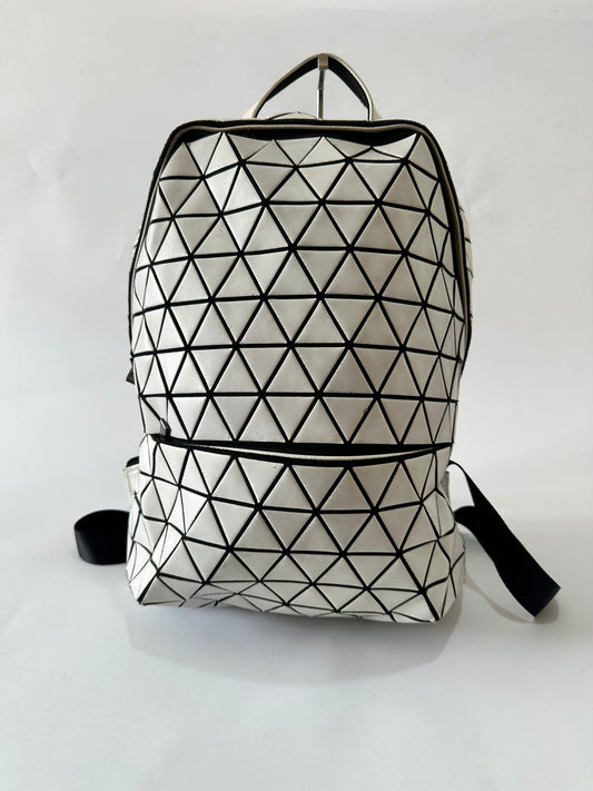 Bao Bao Issey Miyake White Hexagon Backpack