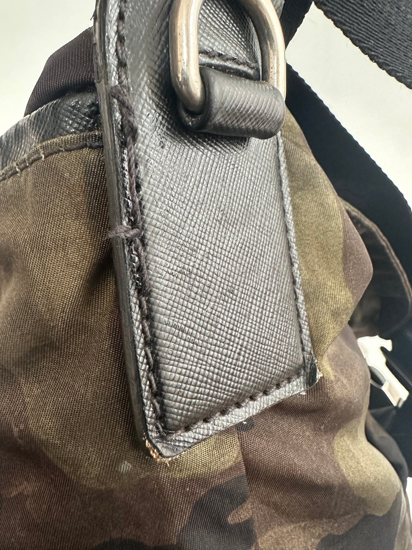 PRADA
Camouflage Tessuto Double Buckle Messenger Bag