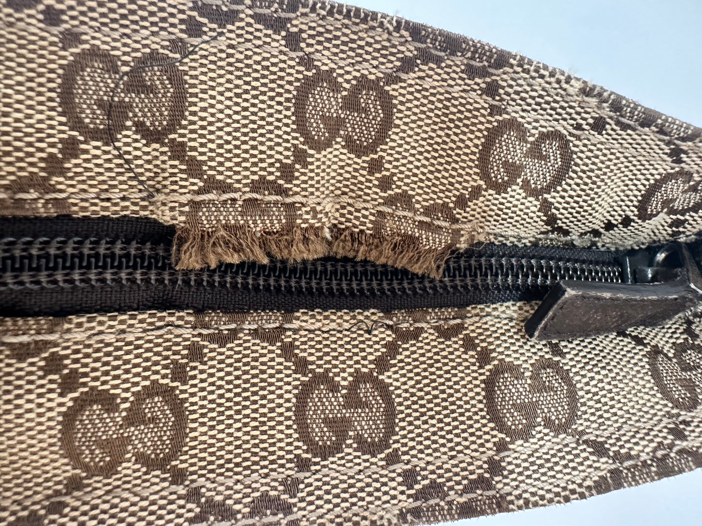 GUCCI
Monogram Web Medium Flat Messenger Bag Brown