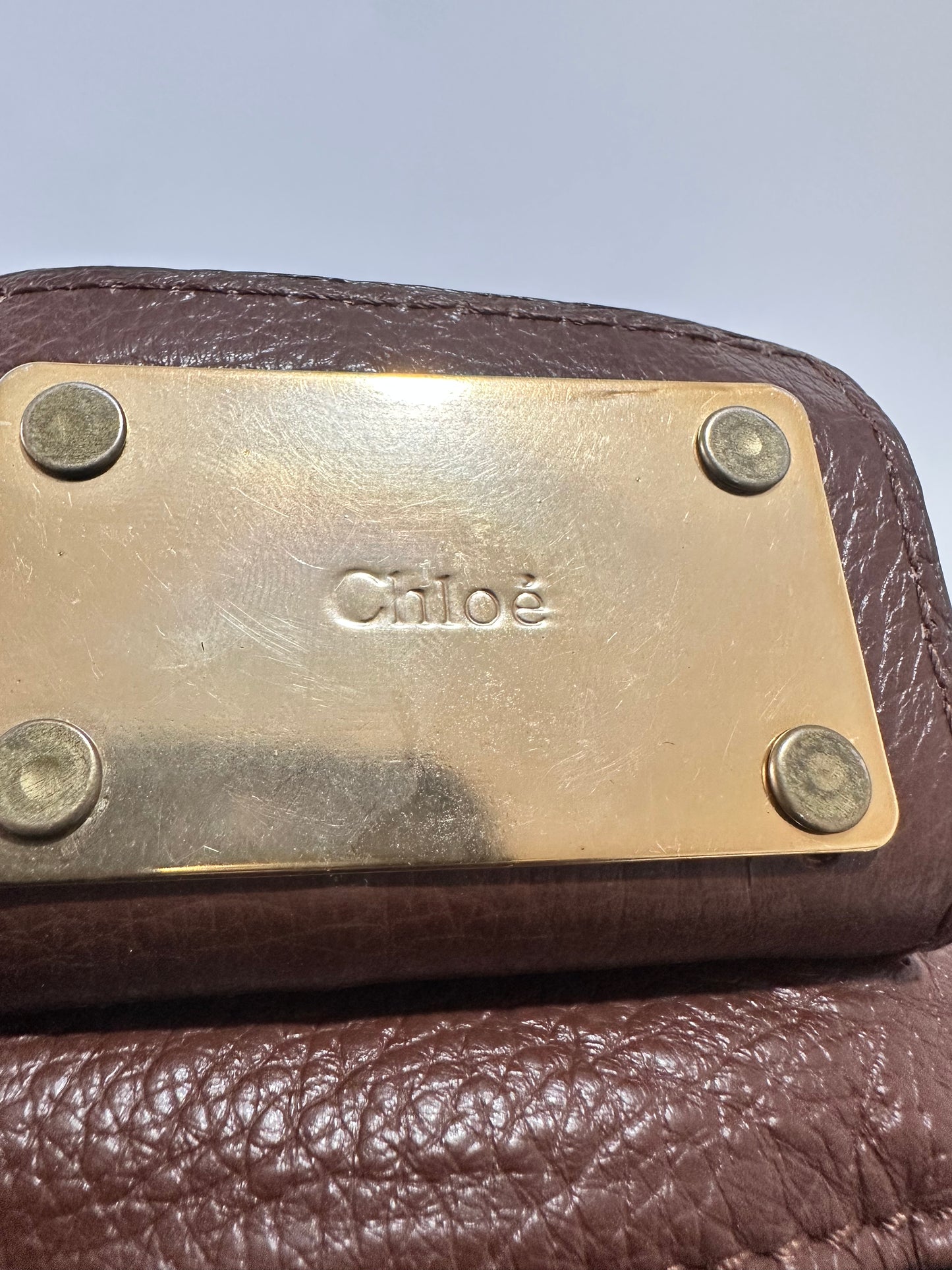 CHLOE Burgundy Leather Medium Paddington Satchel Bag