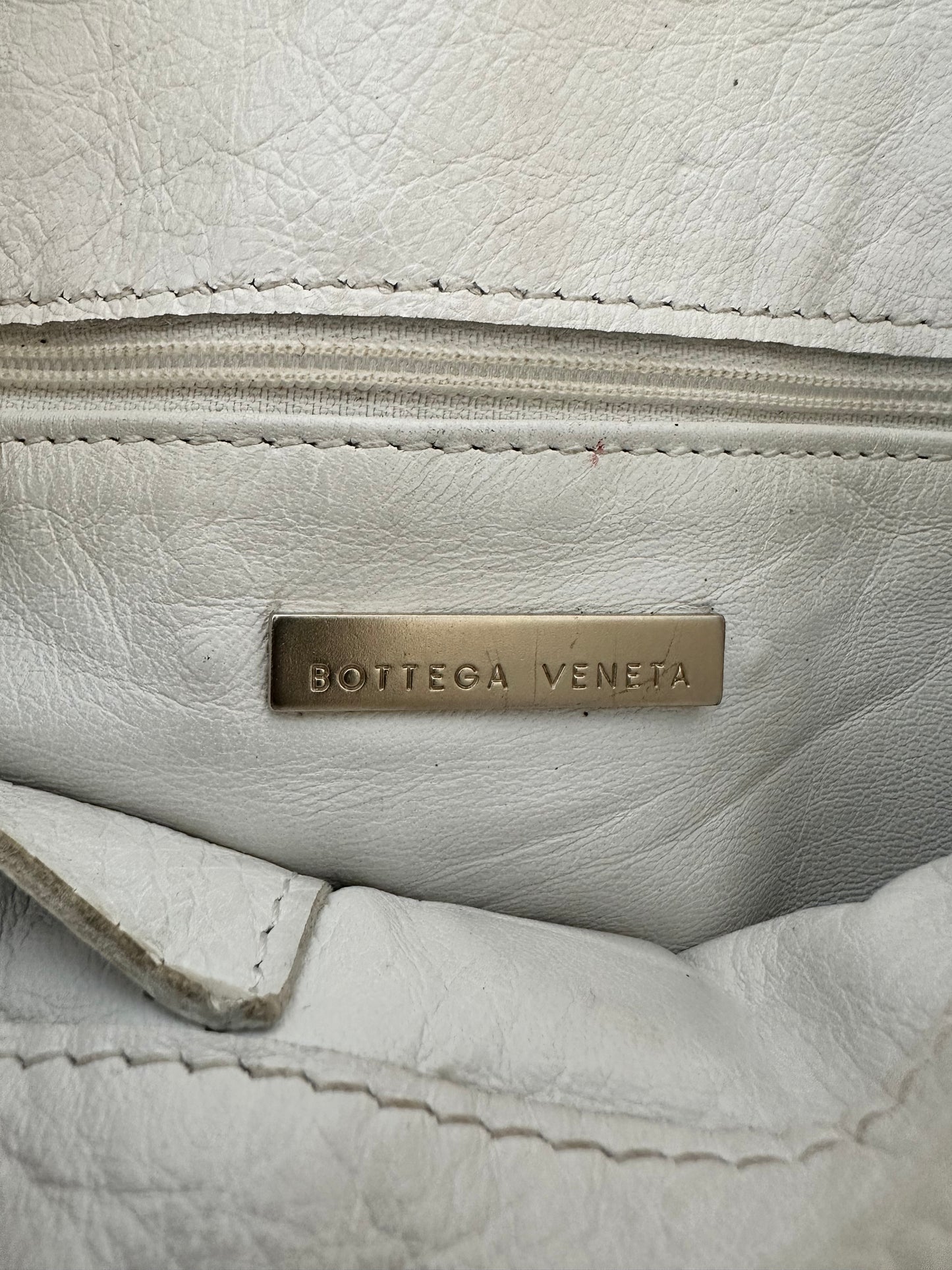 Bottega Veneta Beige Intrecciato Leather Nodini Crossbody Bag