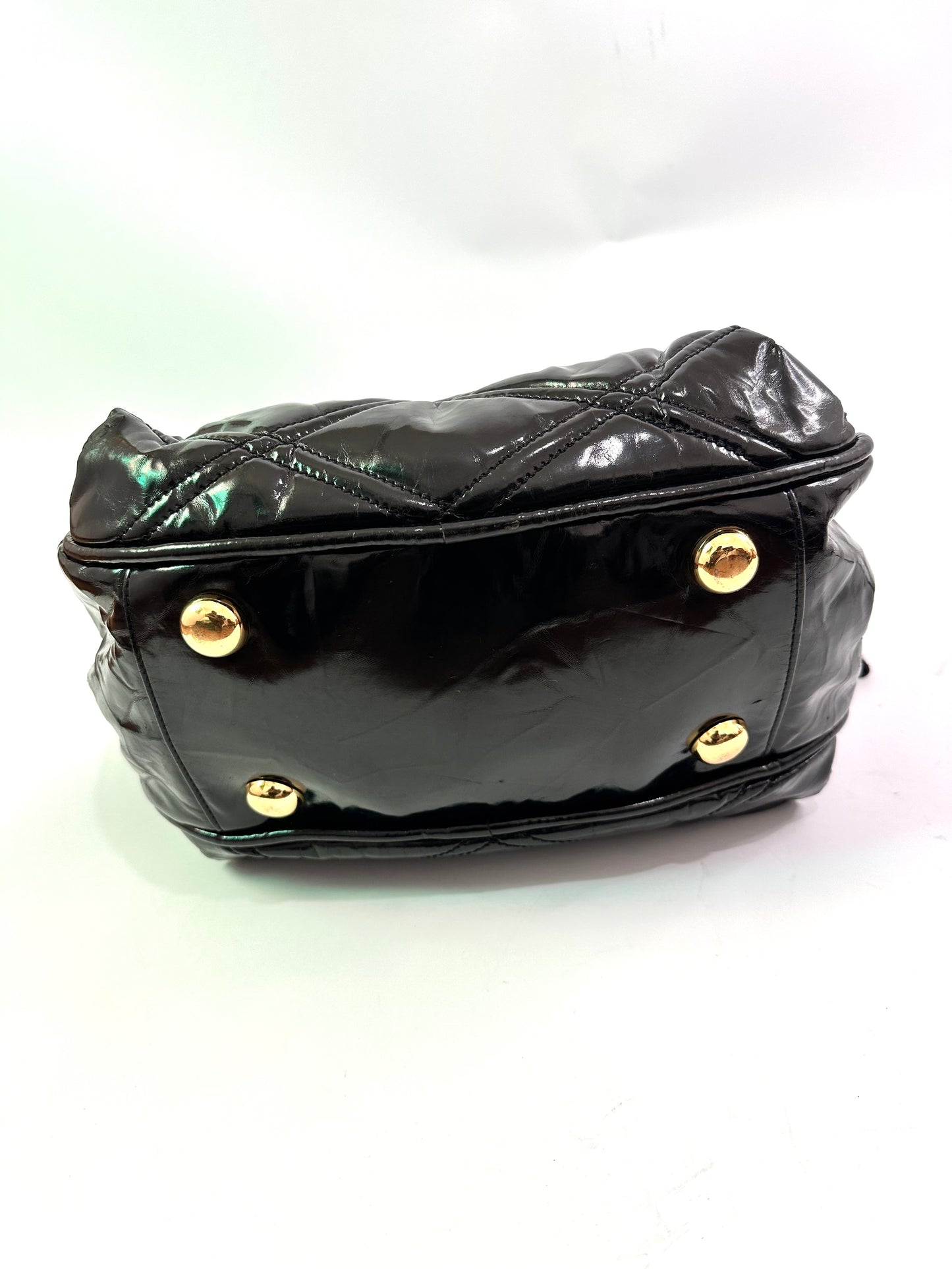 VIVIENNE WESTWOOD Black Puffy Leather Yasmine Tote