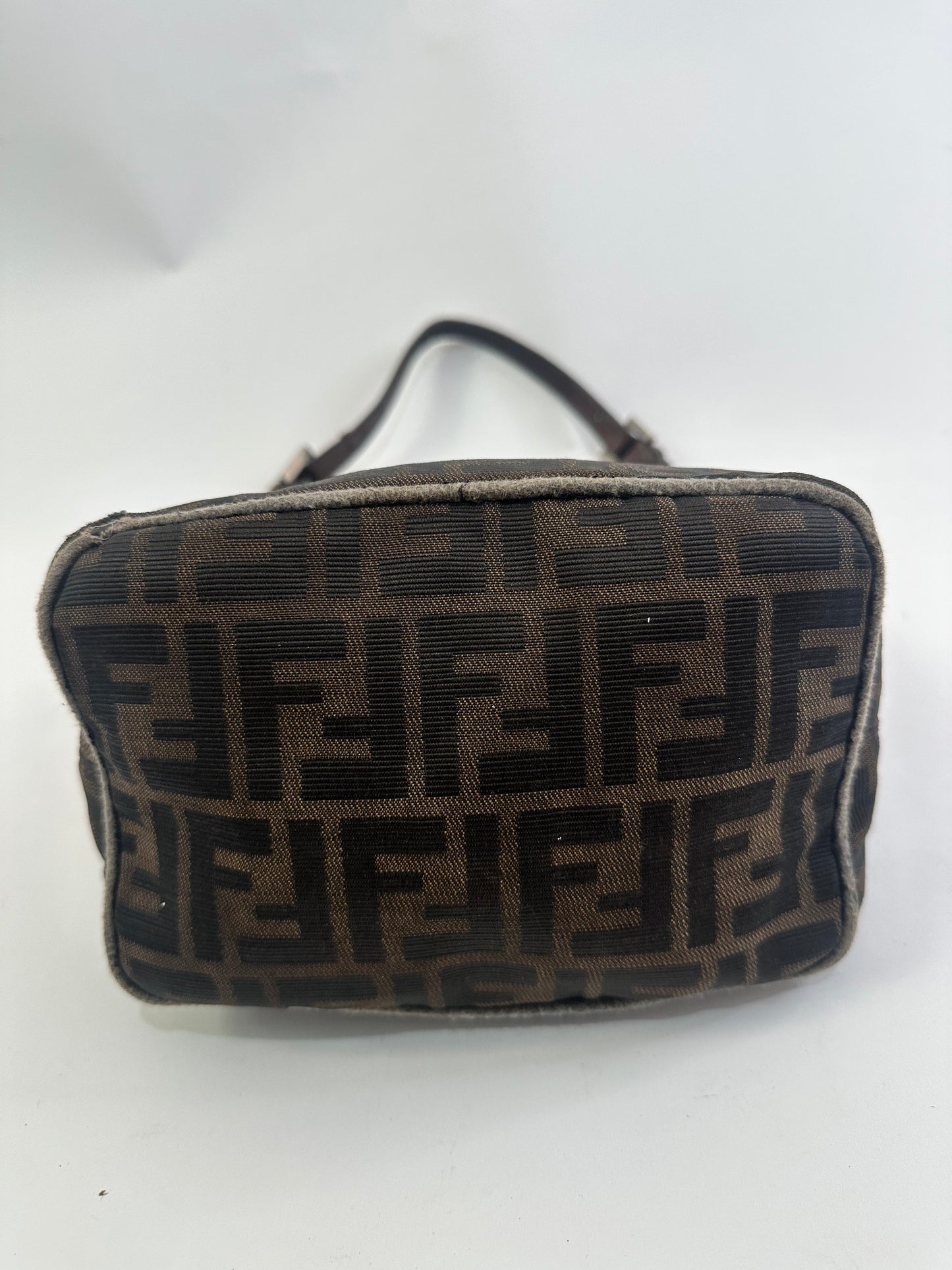 FENDI Zucca Canvas Mamma Baguette Shoulder Bag