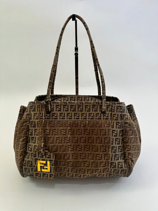 Fendi Zucchino Nylon and Spalmati Pillow Tote