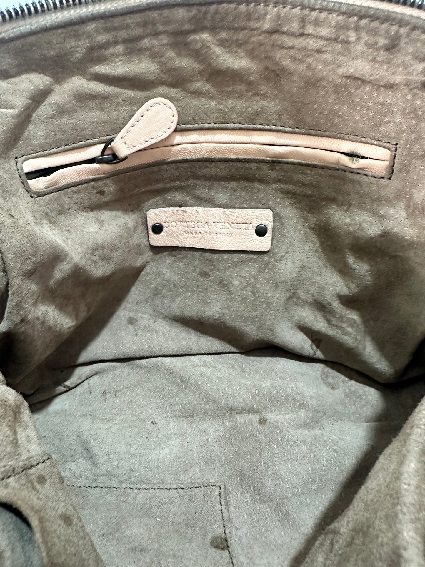 Bottega Veneta Beige Intrecciato Leather Nodini Crossbody Bag