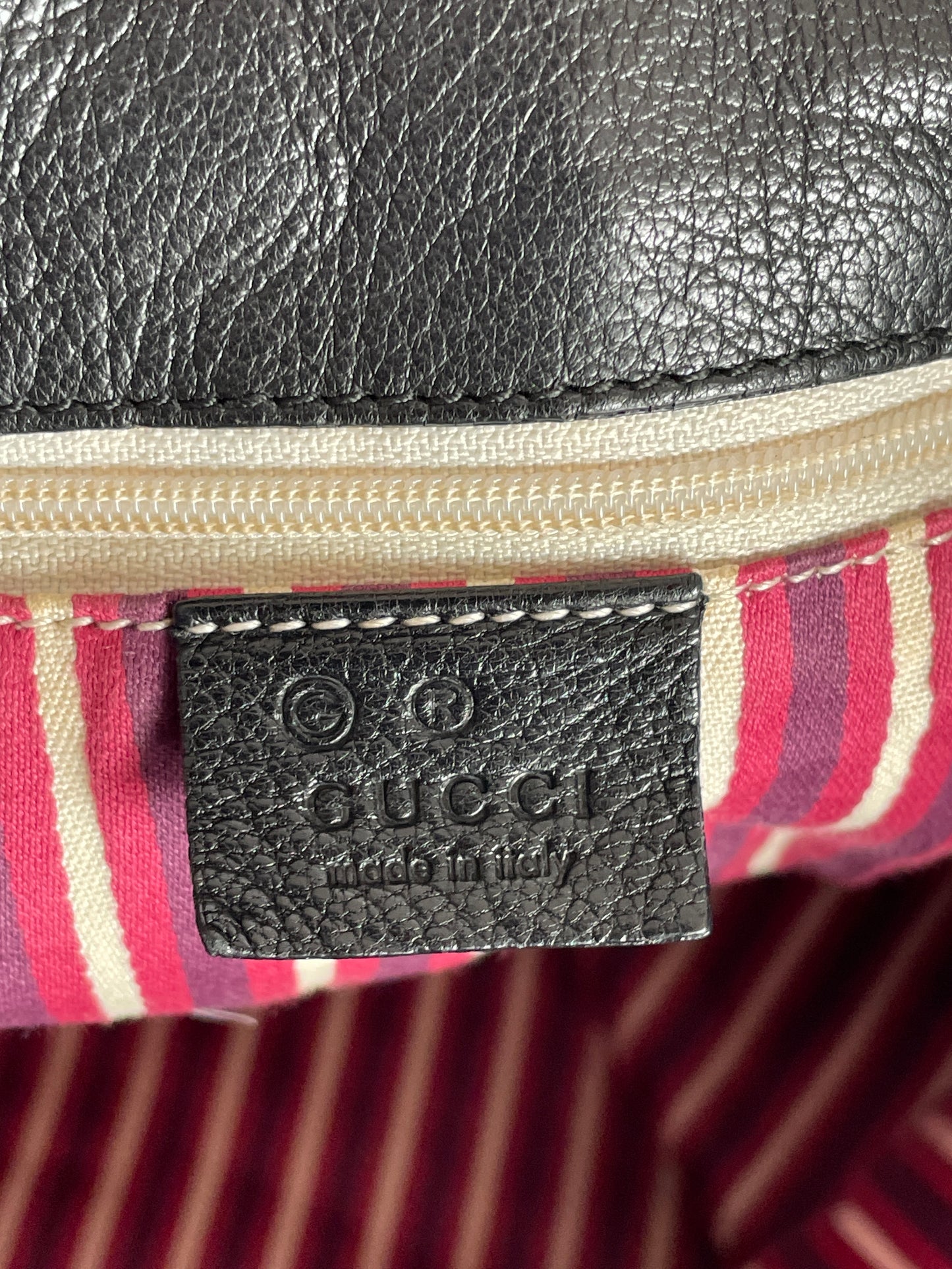 Gucci Black GG Canvas and Leather Gifford Tote
