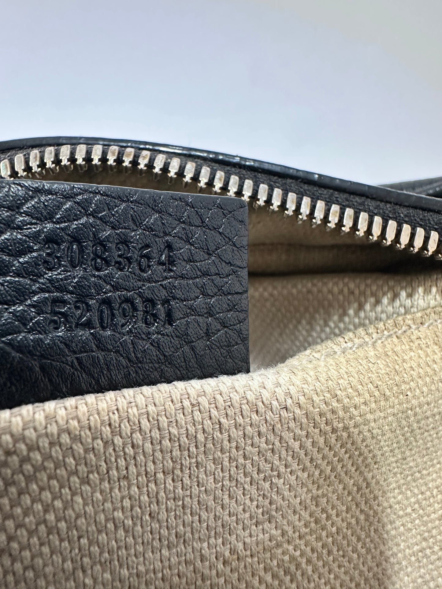 Gucci Light Black Leather Small Soho Disco Crossbody Bag