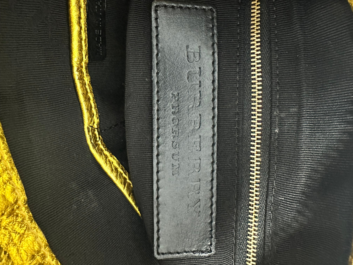 Burberry Beige/Gold Nova Check Canvas and Leather Blaze Satchel