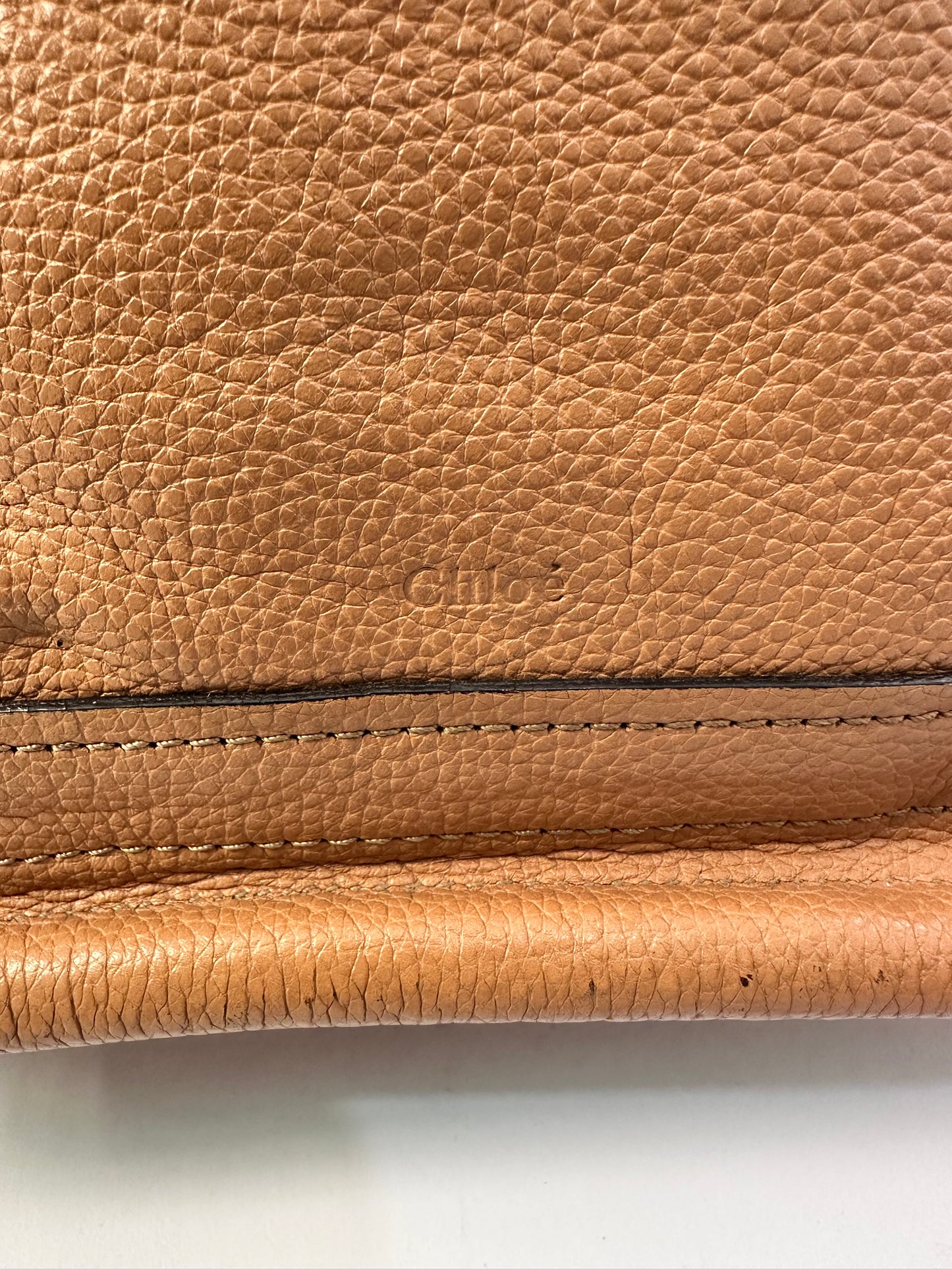 Chloe Brown Leather Medium Paraty Shoulder Bag