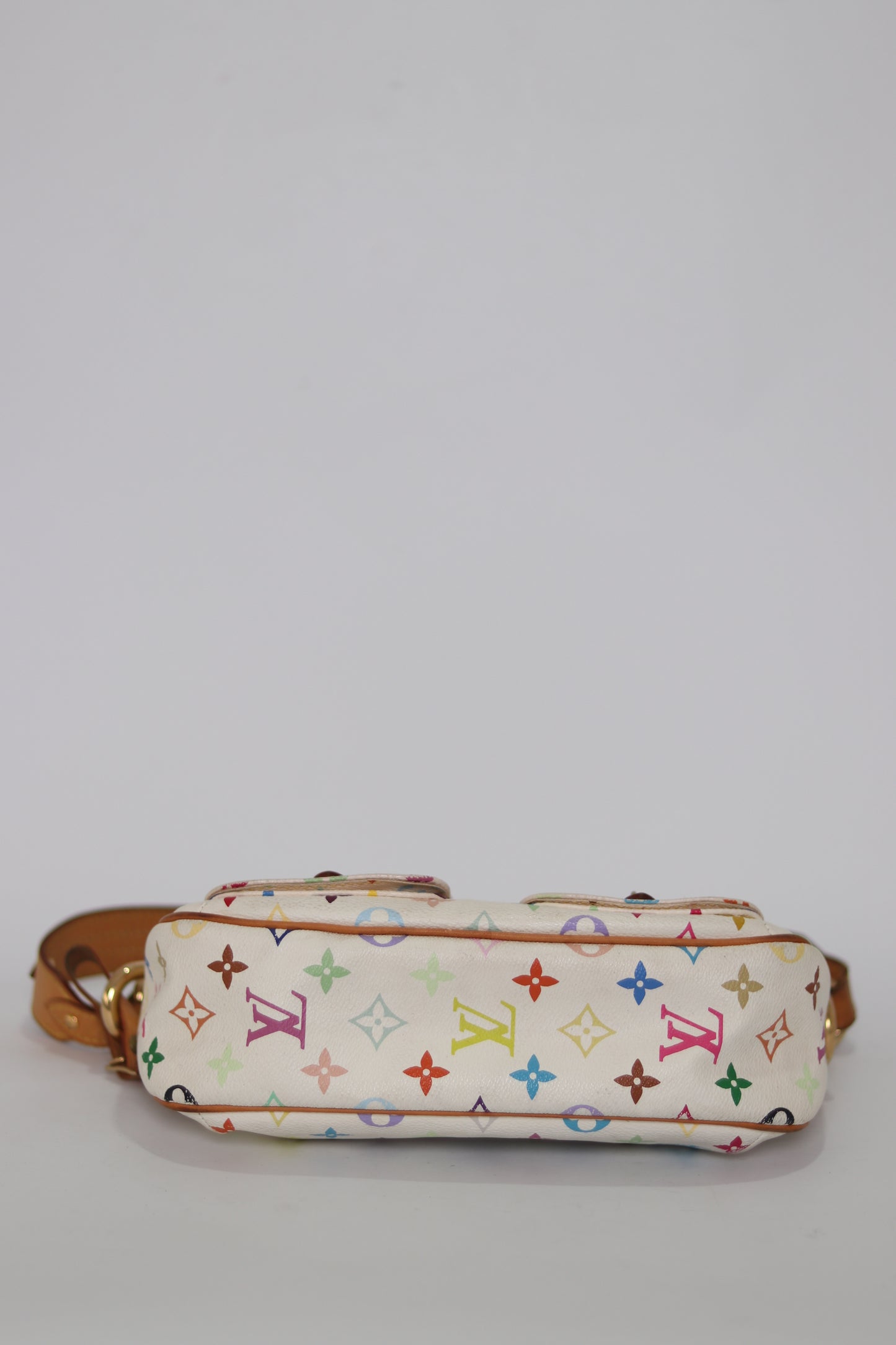 LOUIS VUITTON White Monogram Multicolore Canvas Lodge PM Shoulder Bag