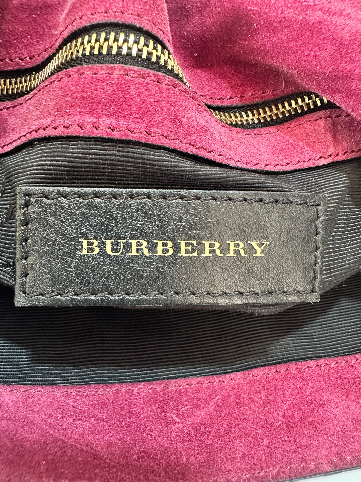 Burberry Pink Leather Mildenhall Shoulder Bag