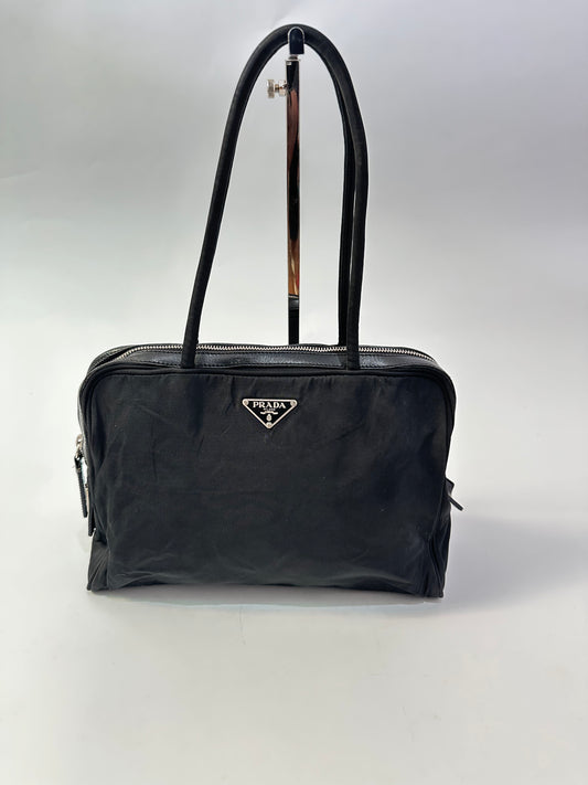 PRADA Tessuto Jacquard Logo Mini Tote