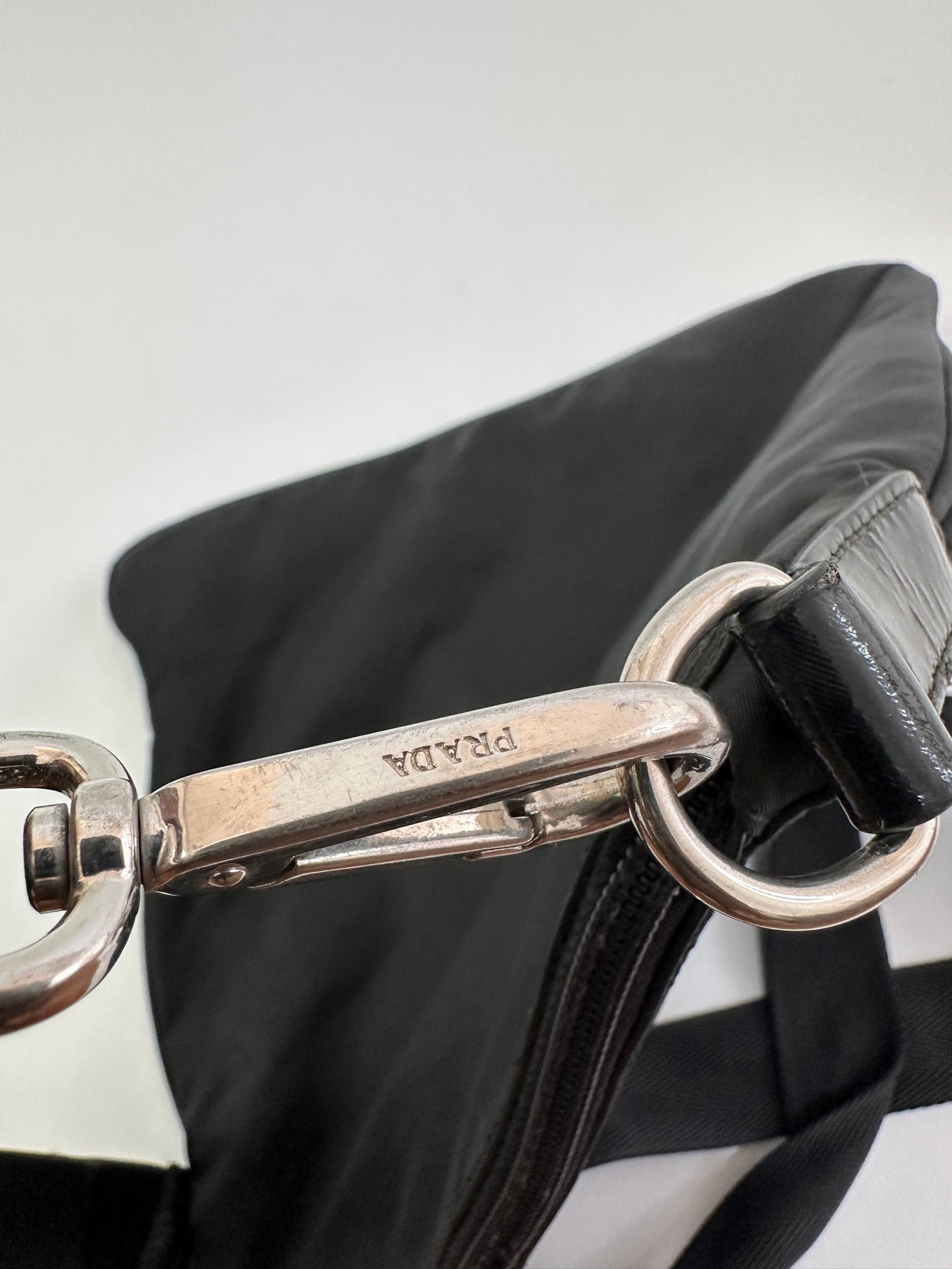 PRADA Tessuto Nylon Crossbody Bag Black