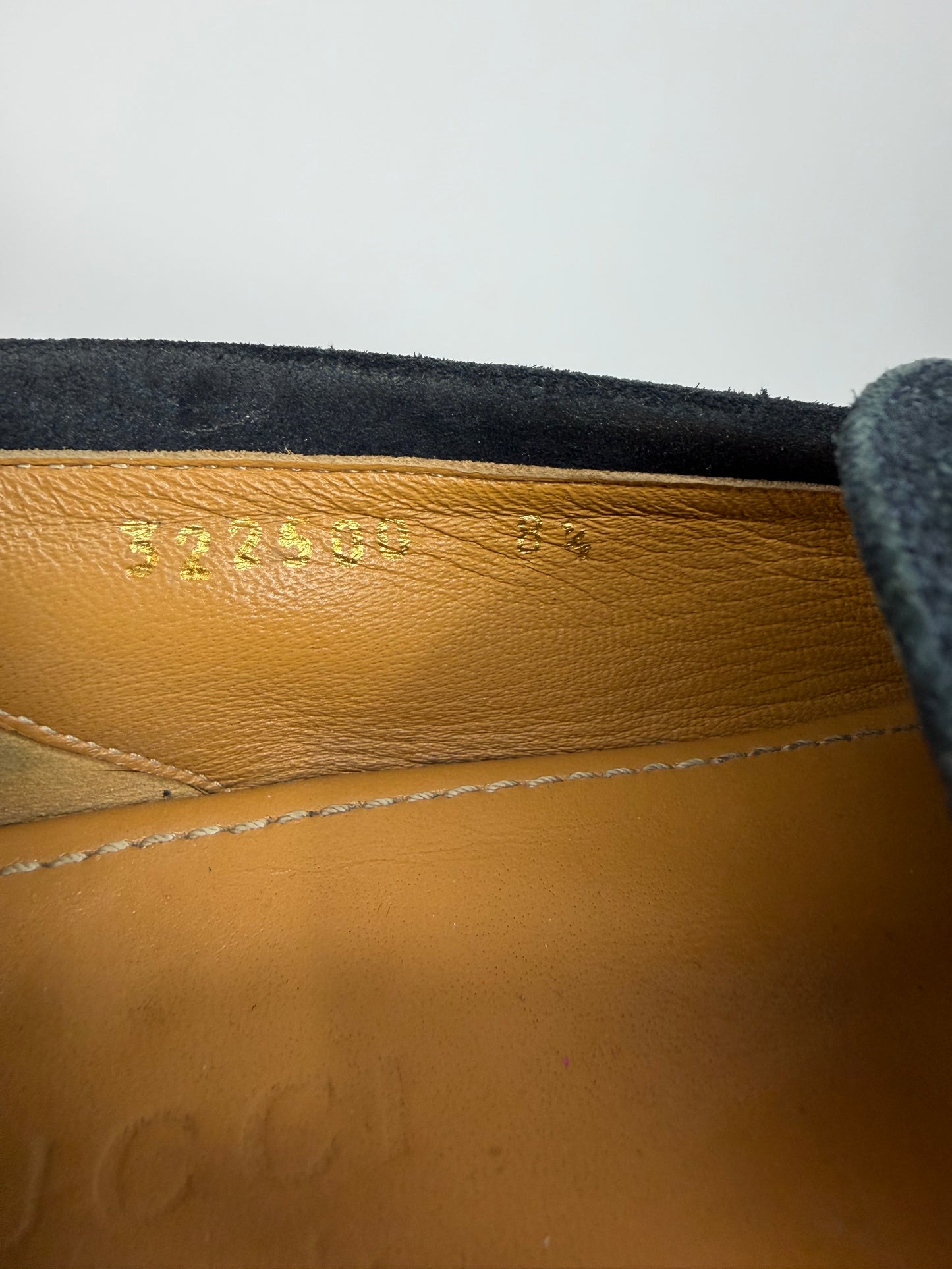Gucci Navy Blue Suede Web Horsebit Loafers Size 8.5 UK/ 9.5 US/ 42.5 EU