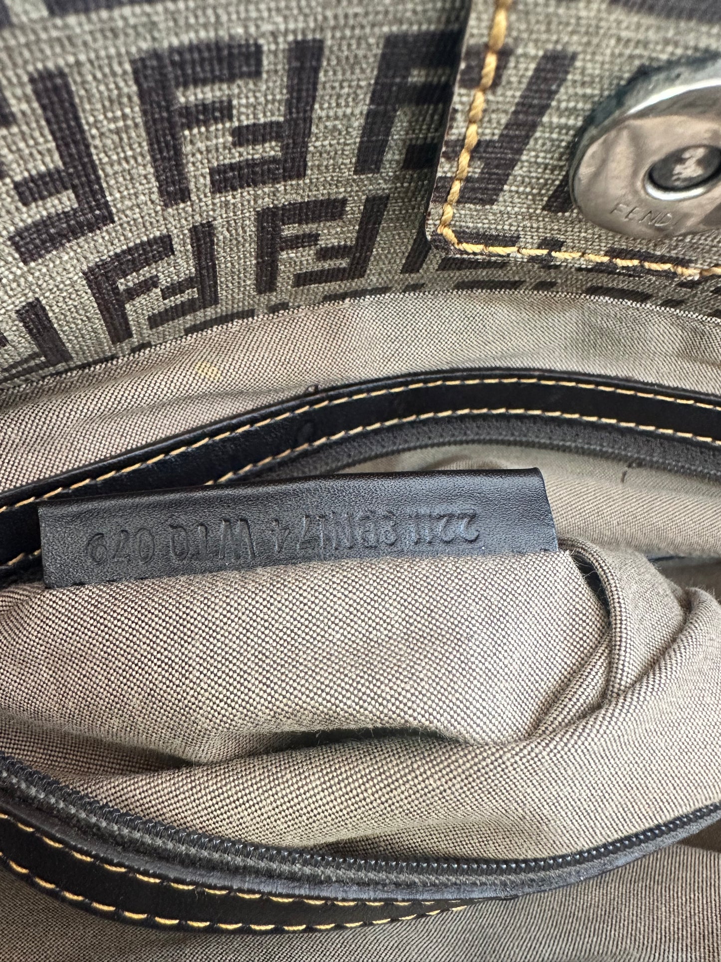 Fendi Zucchino Nylon and Spalmati Pillow Tote