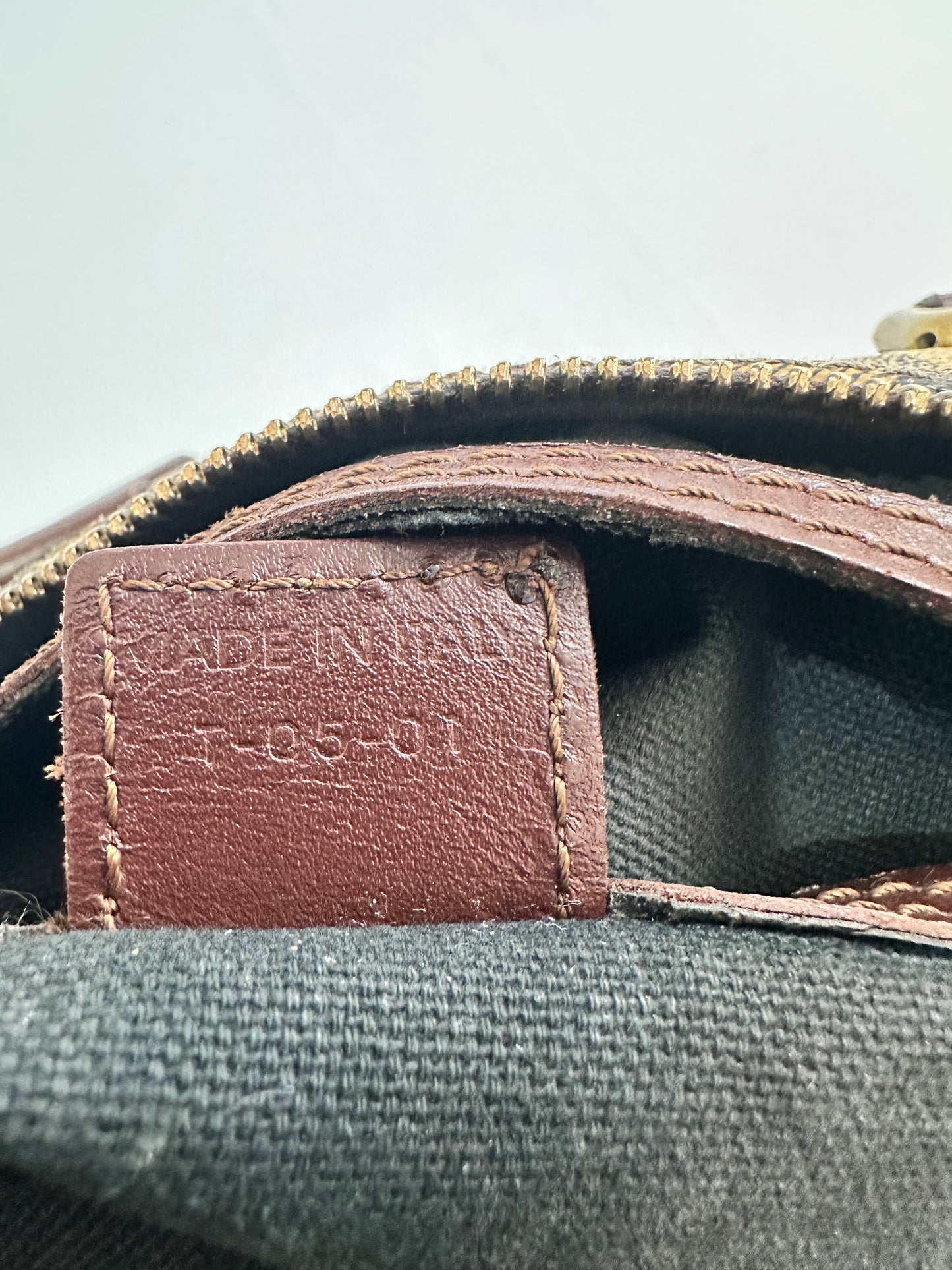Burberry Brown/Beige Haymarket Coated Canvas and Leather Chester Bowler Bag