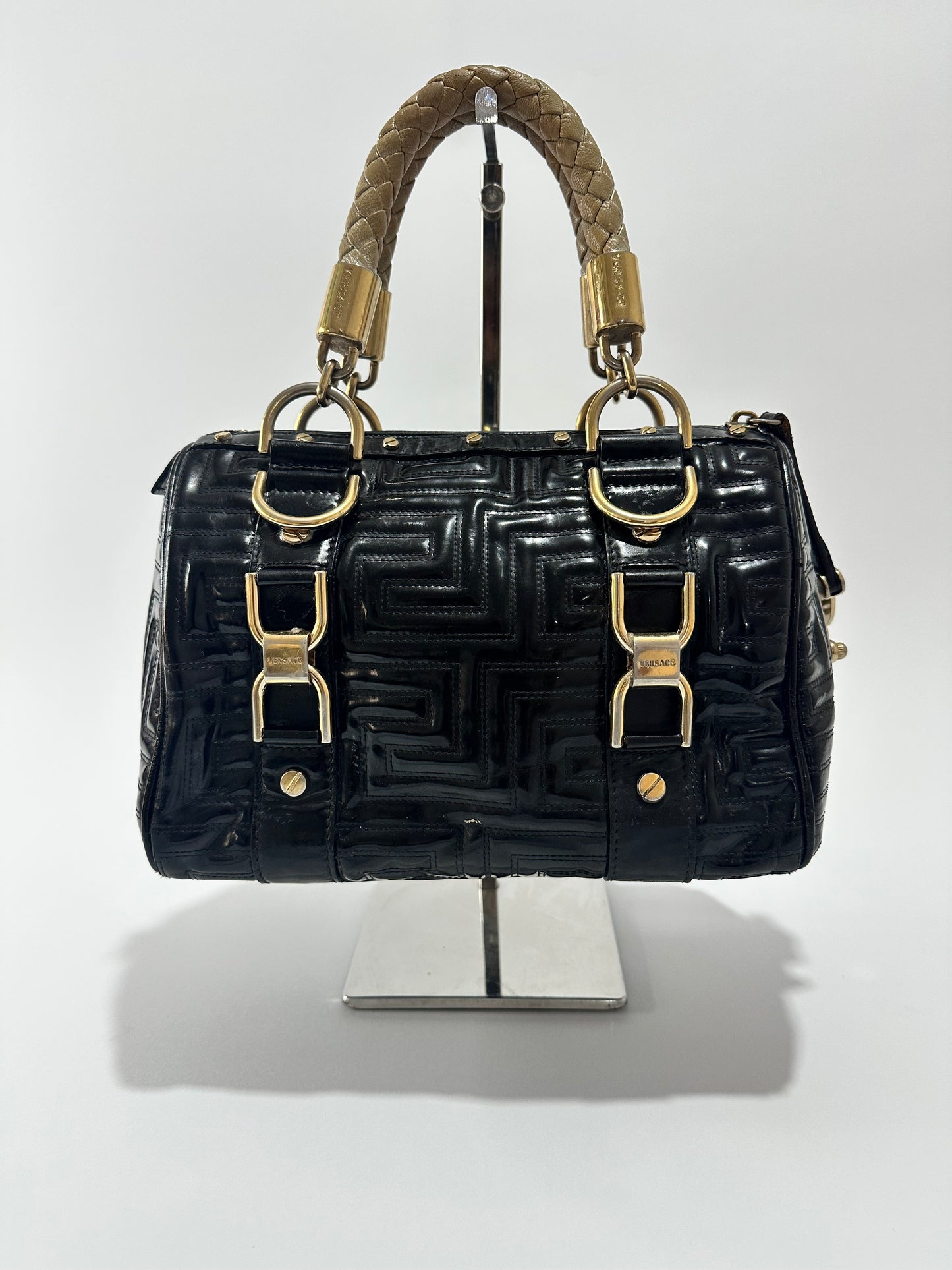 Versace
Black Quilted 'Snap Out Of It' Satchel