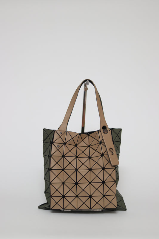 BAO BAO ISSEY MIYAKE Brown & Khaki Prism Kangaroo Tote