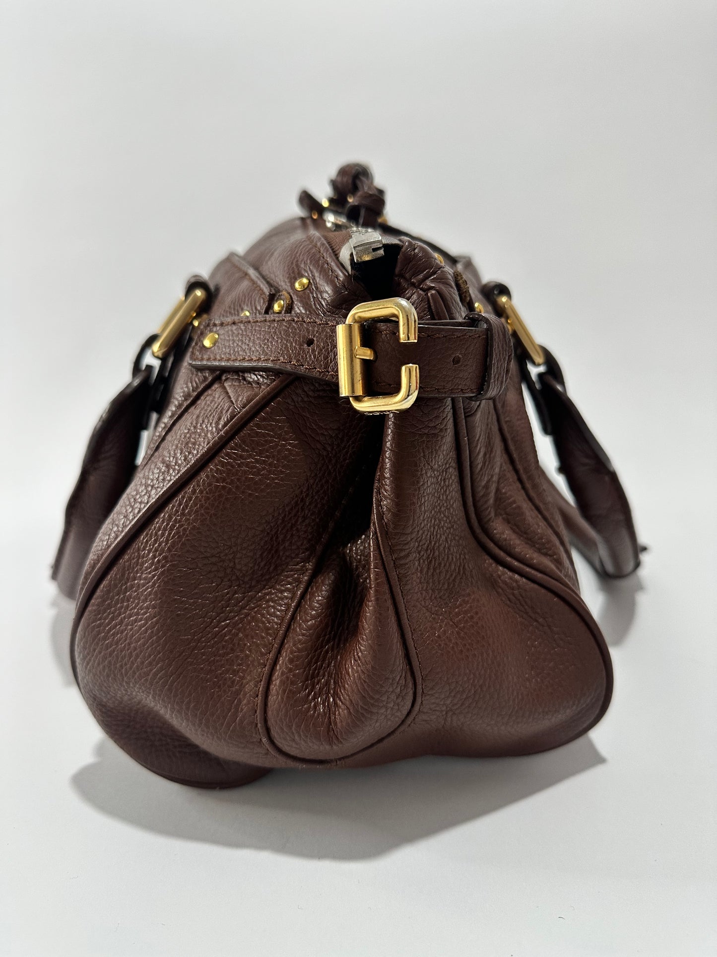 CHLOE Burgundy Leather Medium Paddington Satchel Bag