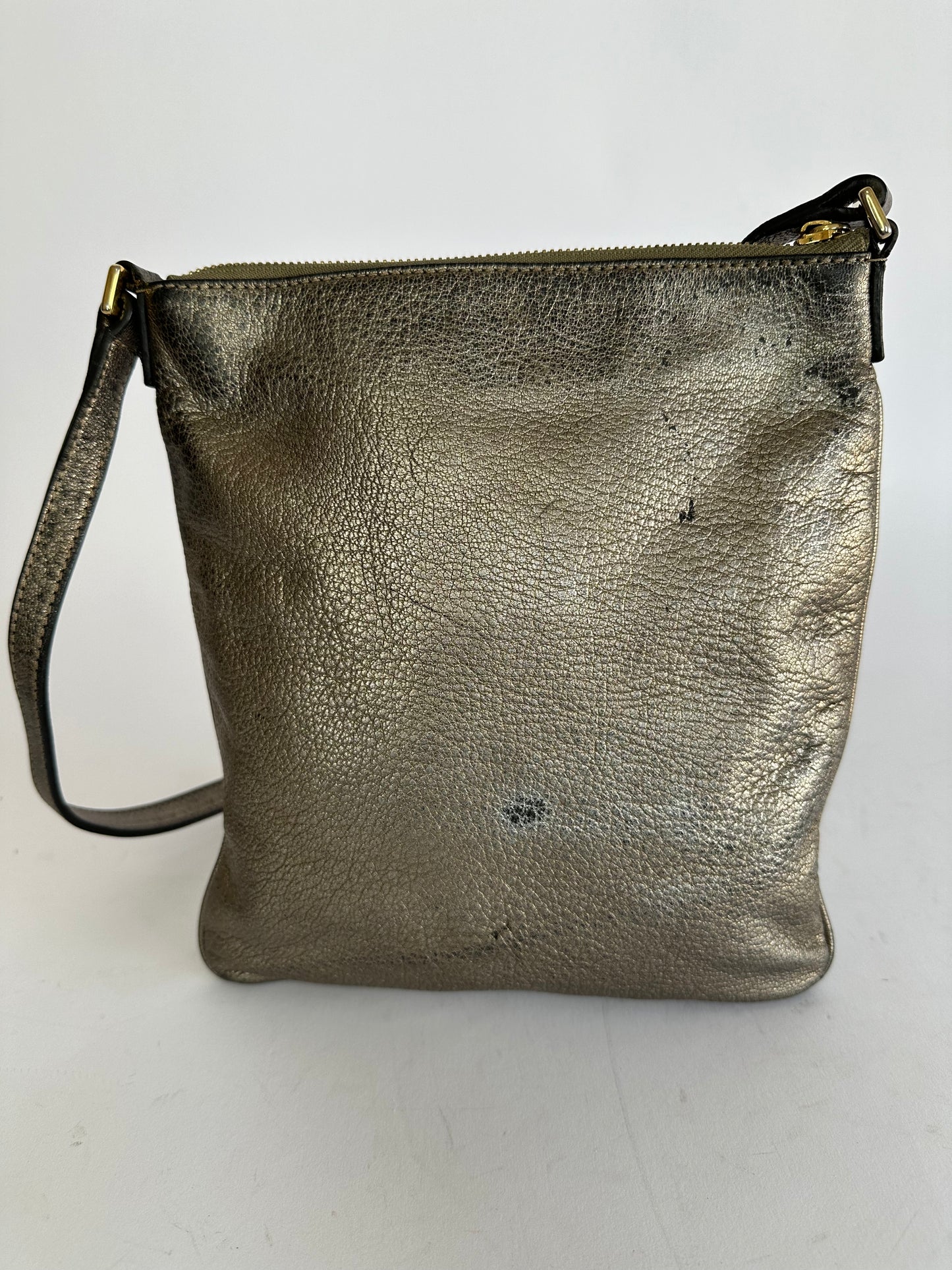 Loewe Brown Anagram Leather Crossbody Bag Bronze