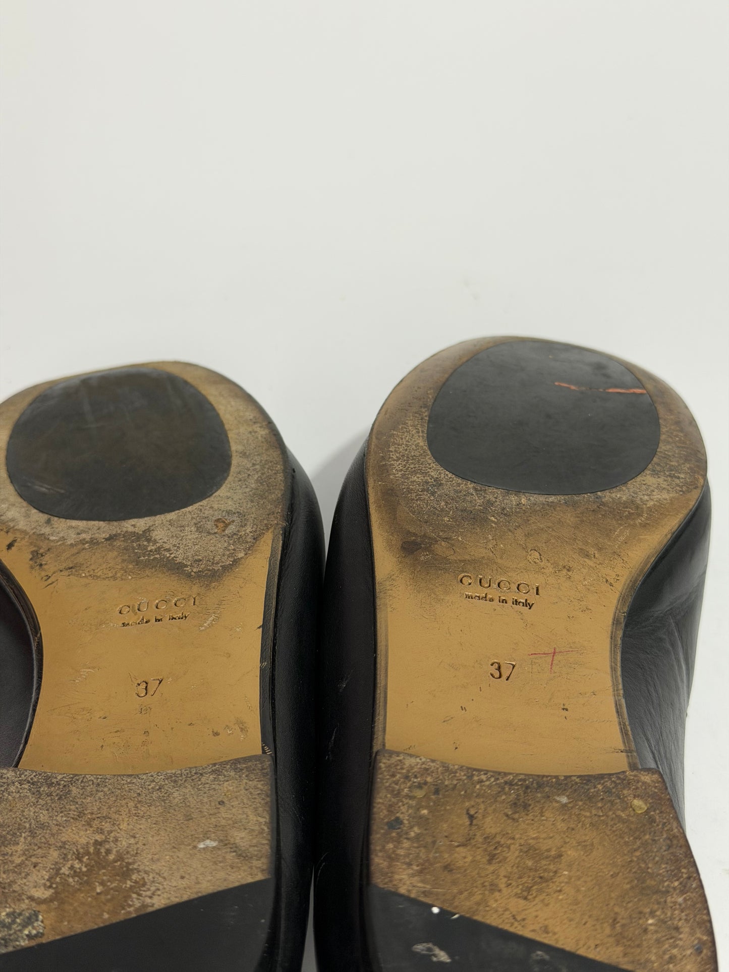 Gucci Black Leather Jordaan Loafers Size 37 EU/7 US/ 4 UK
