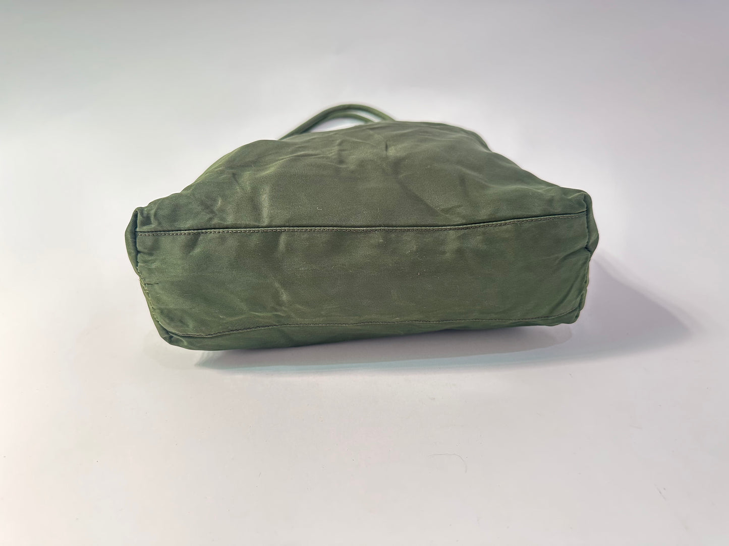 Prada Green Nylon Tote Bag