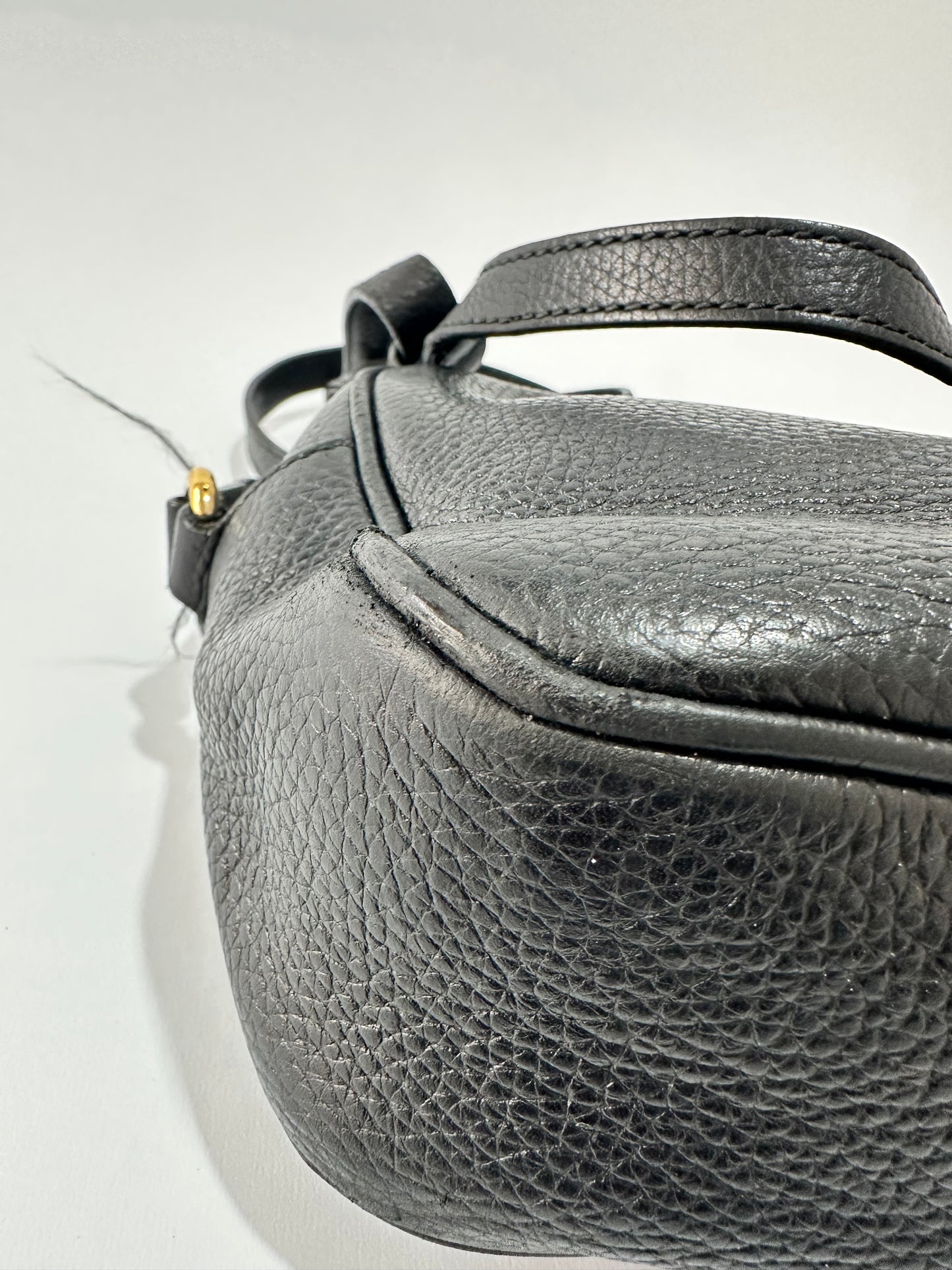 Gucci Light Black Leather Small Soho Disco Crossbody Bag