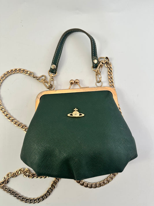 VIVIENNE WESTWOOD GRANNY FRAME PURSE LEATHER BLACK