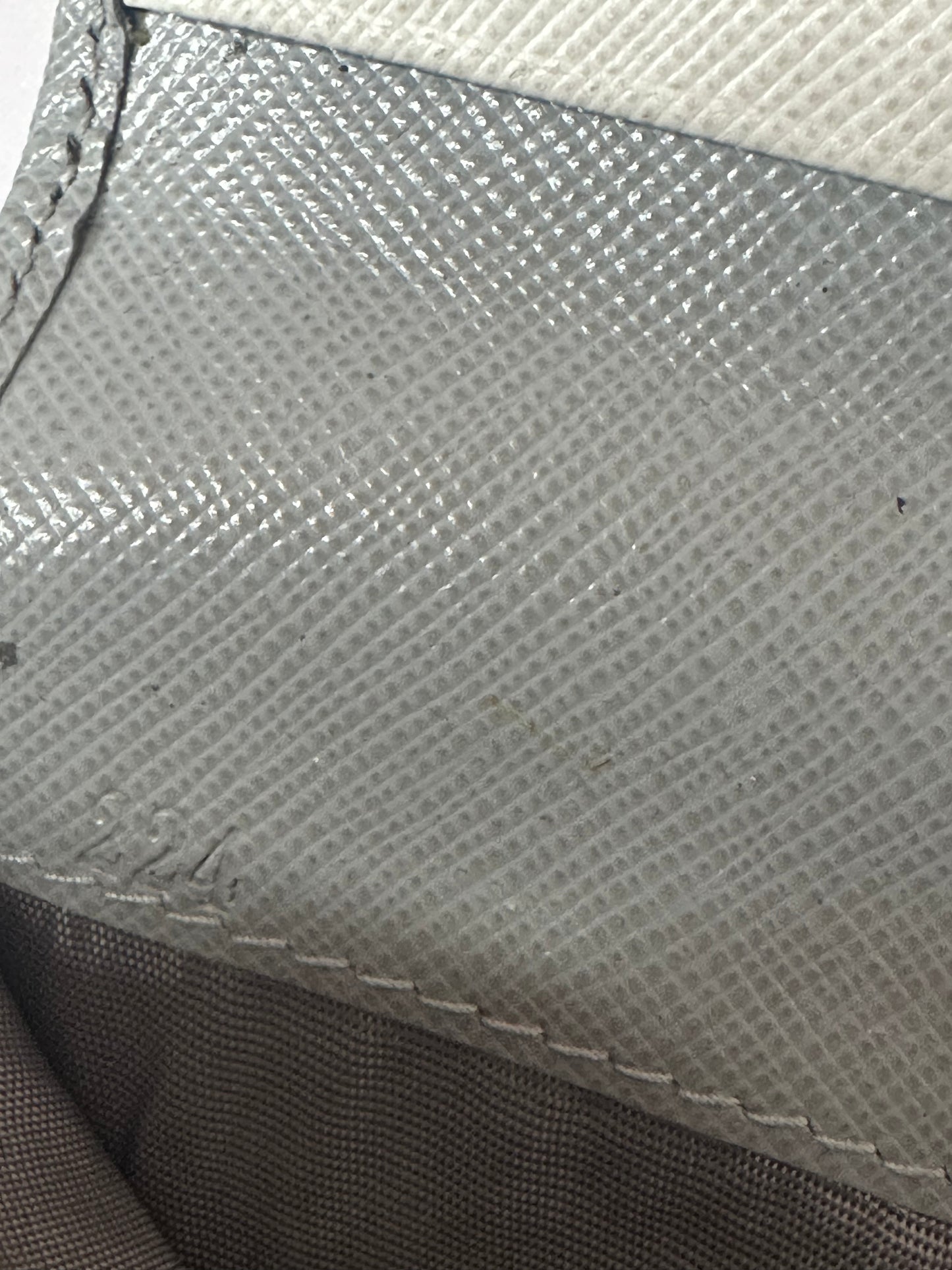Prada Beige Saffiano Lux Leather Flap Continental Wallet