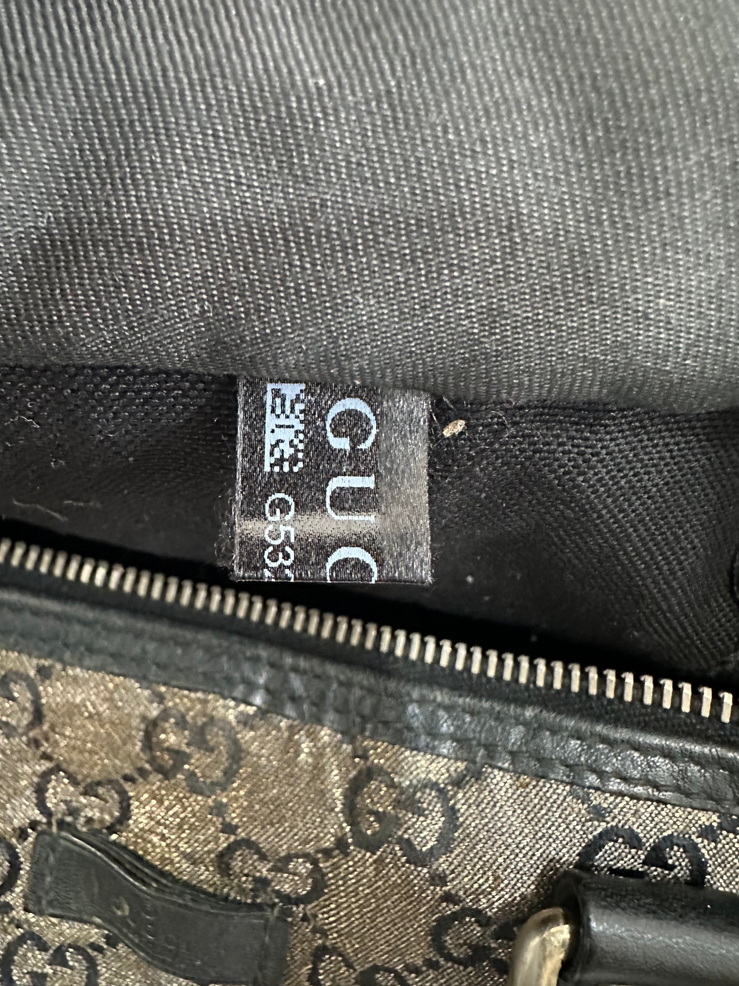 Gucci Grey/Black GG Crystal Canvas Medium Joy Boston Bag